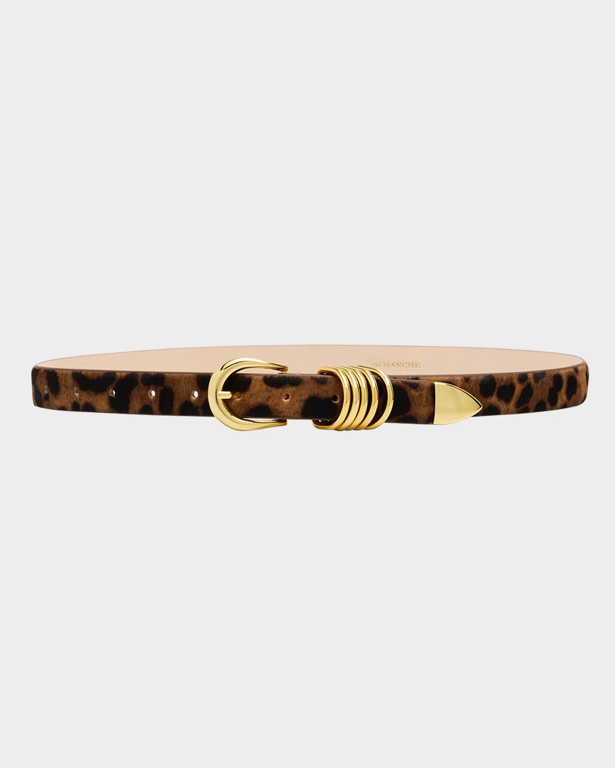 Déhanche Hollyhock Animal-Print Pony Hair Belt