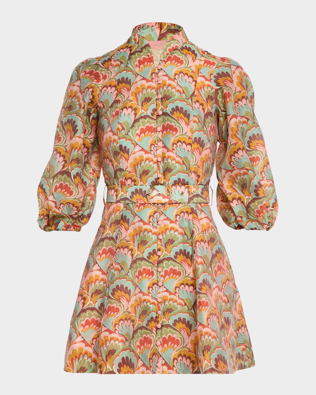 Mestiza New York Valencia Belted Fit & Flare Mini Dress