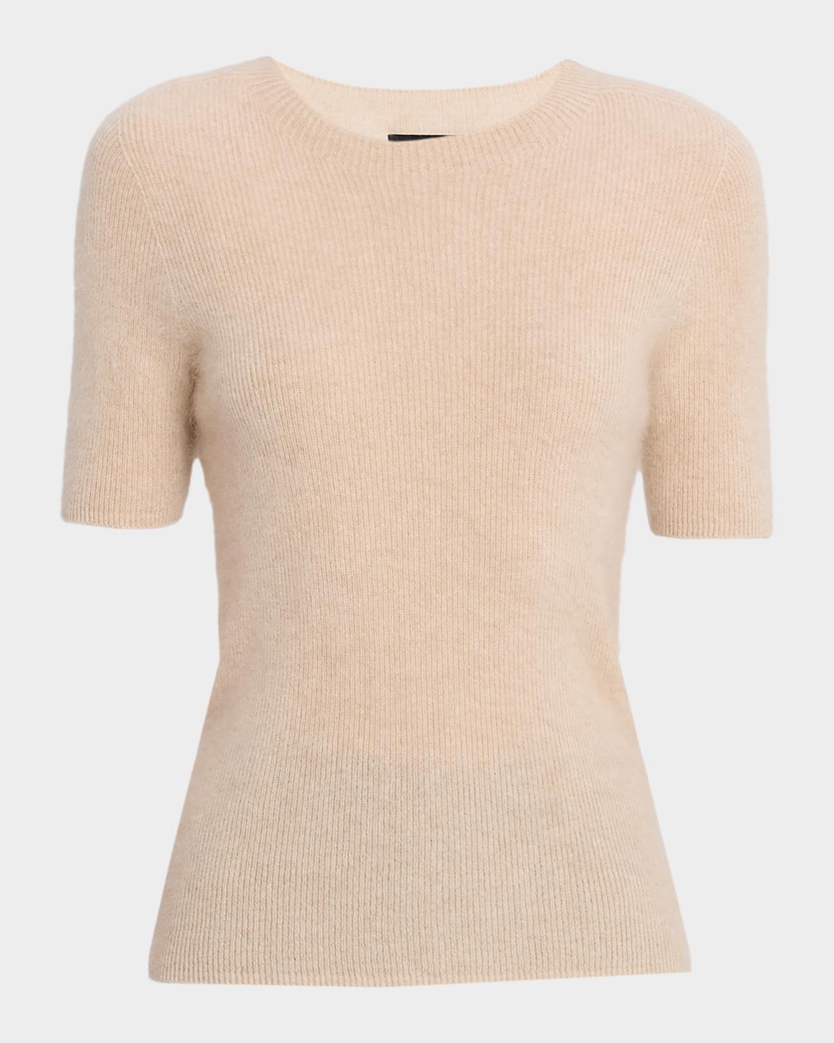 Elie Tahari The Yelena Cashmere Short-Sleeve Sweater