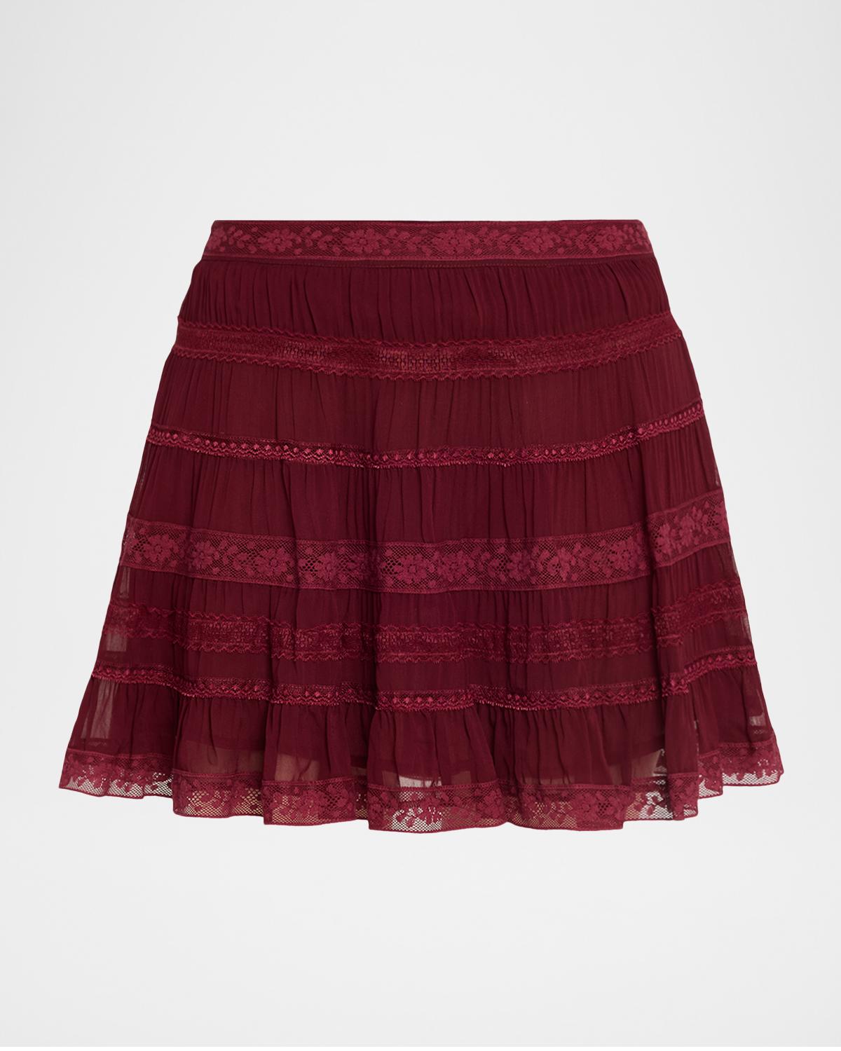 LoveShackFancy Fleetta Lace Mini Skirt