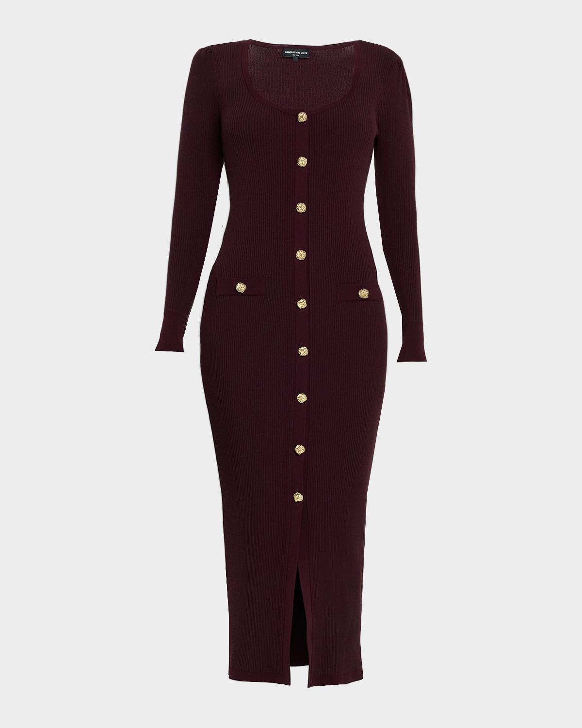 Generation Love Andolina Rib-Knit Midi Dress