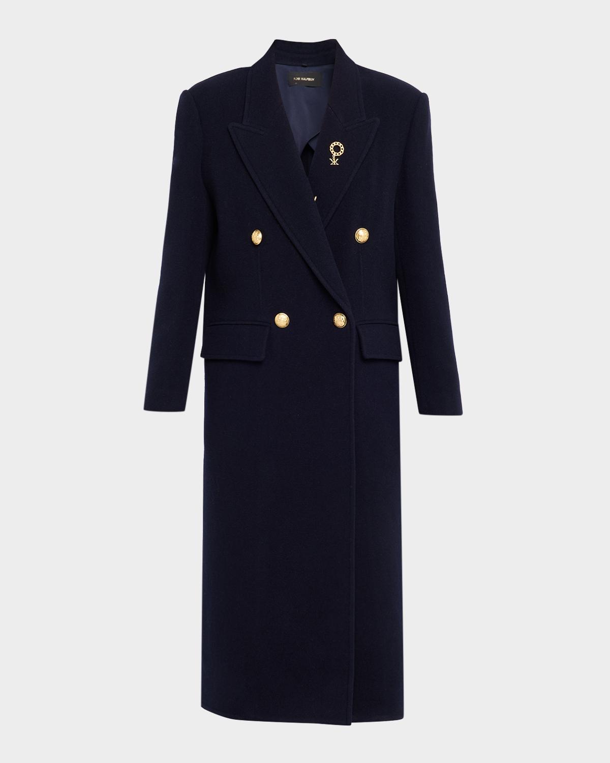 Kobi Halperin Grayson Double-Breasted Long Wool Coat