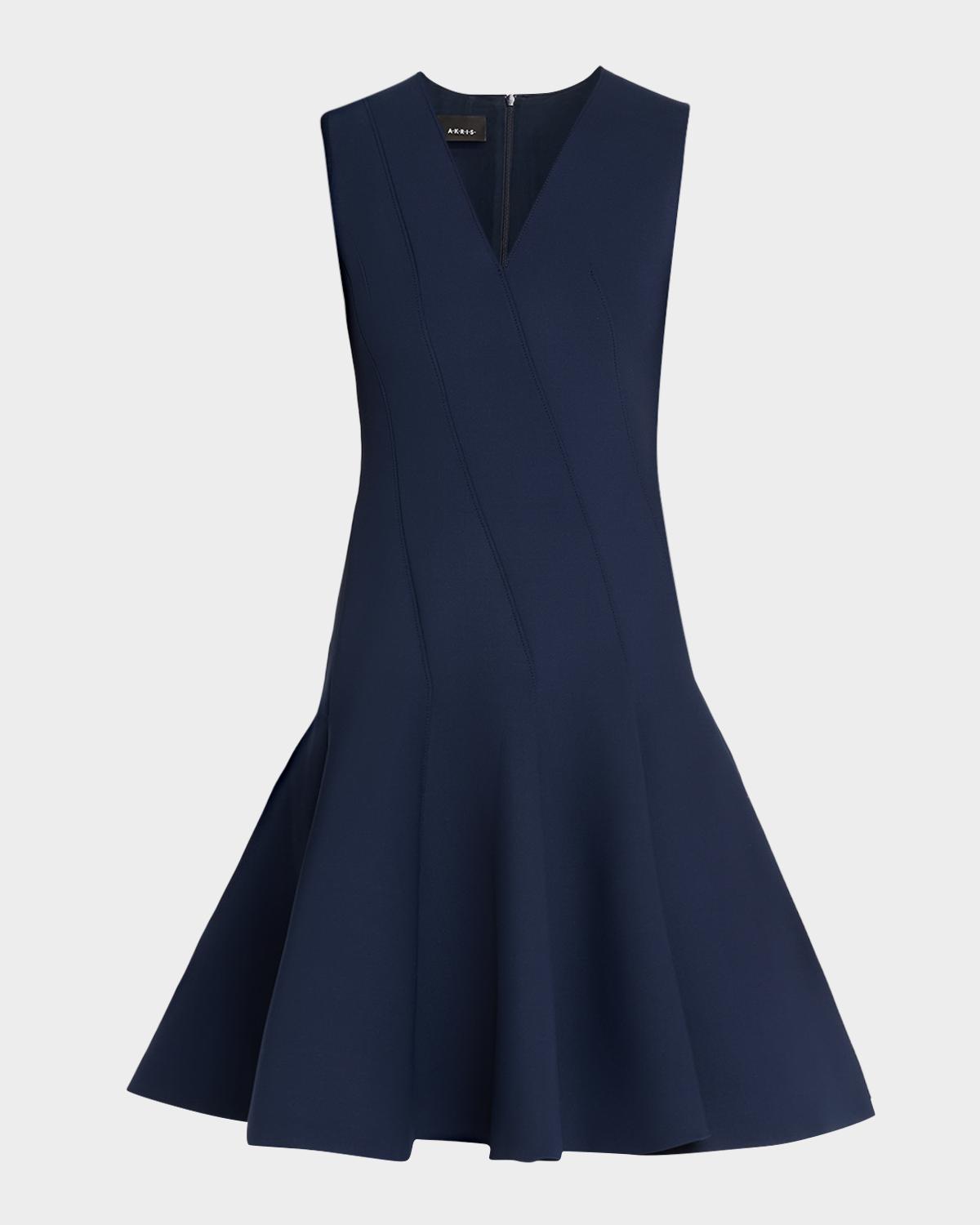 Akris Techno Neoprene Fit-and-Flare Dress