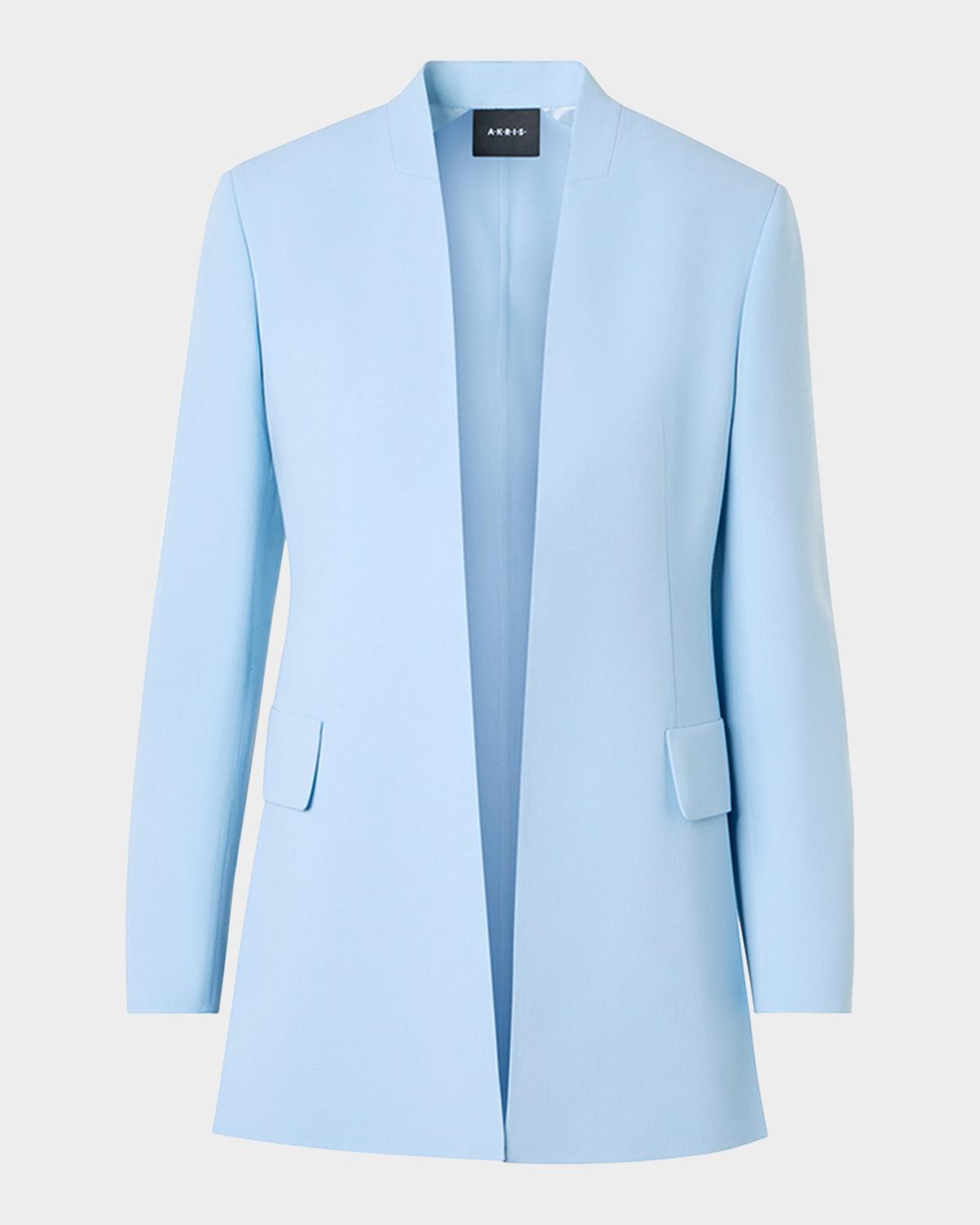 Akris Alvar Front Slits Open Blazer Jacket