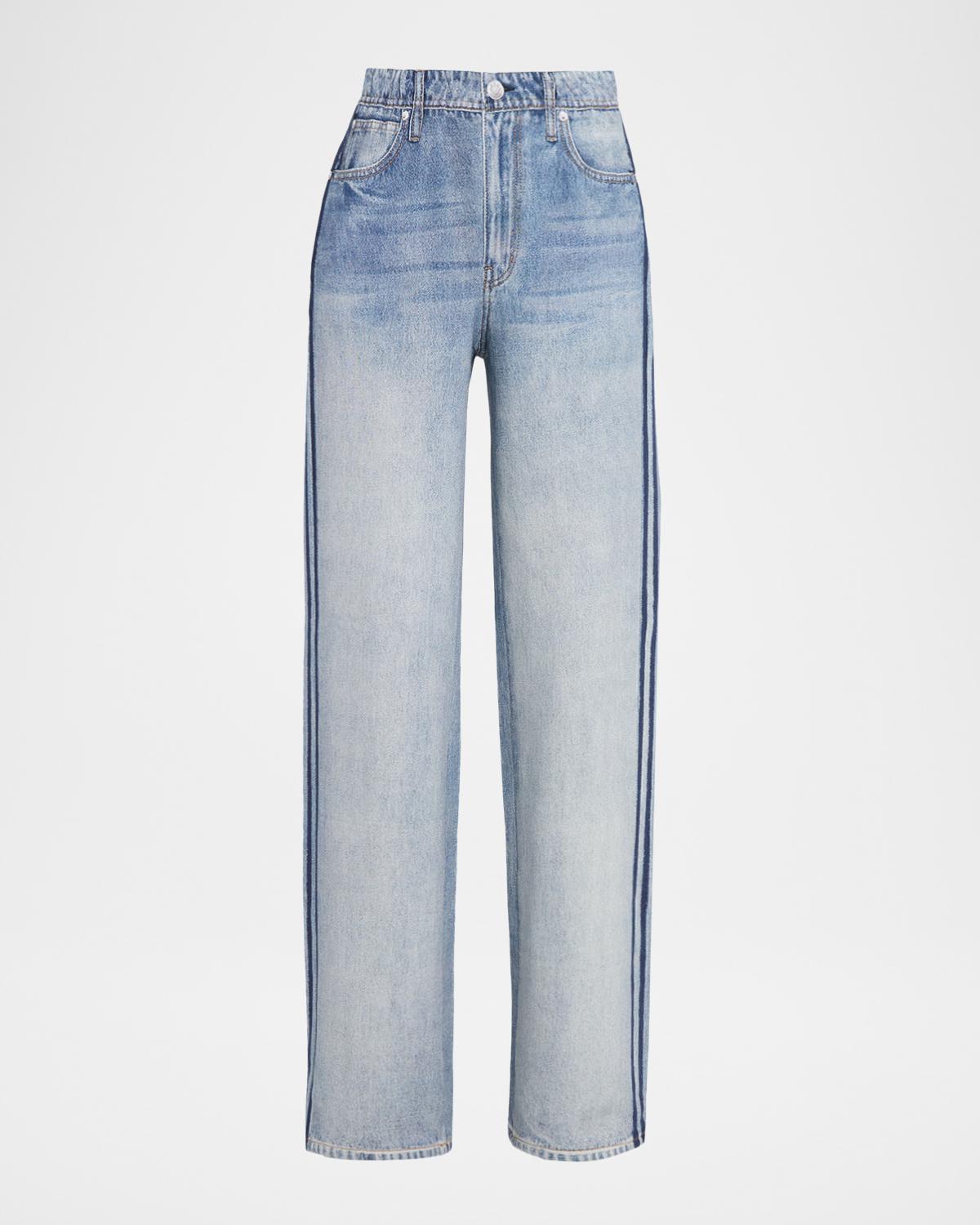 rag & bone rb Miramar Terry Wide-Leg Track Jeans