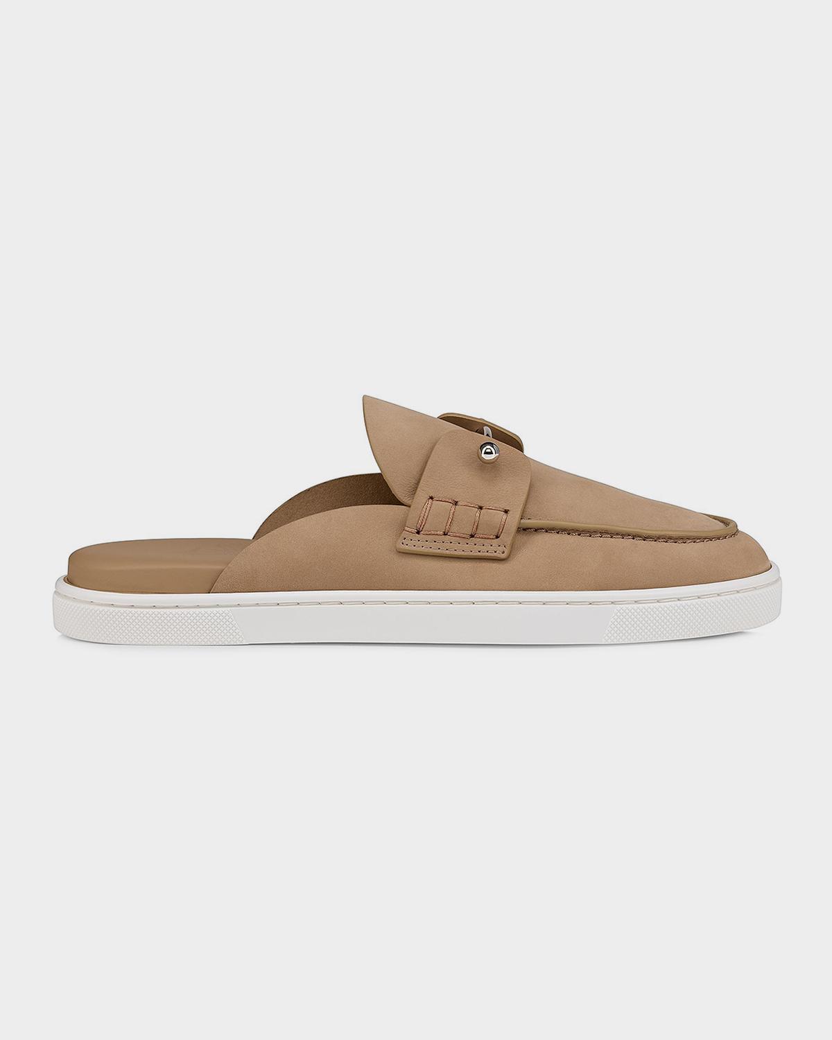 Christian Louboutin Donna Nubuck Leather Boat Shoe Mules