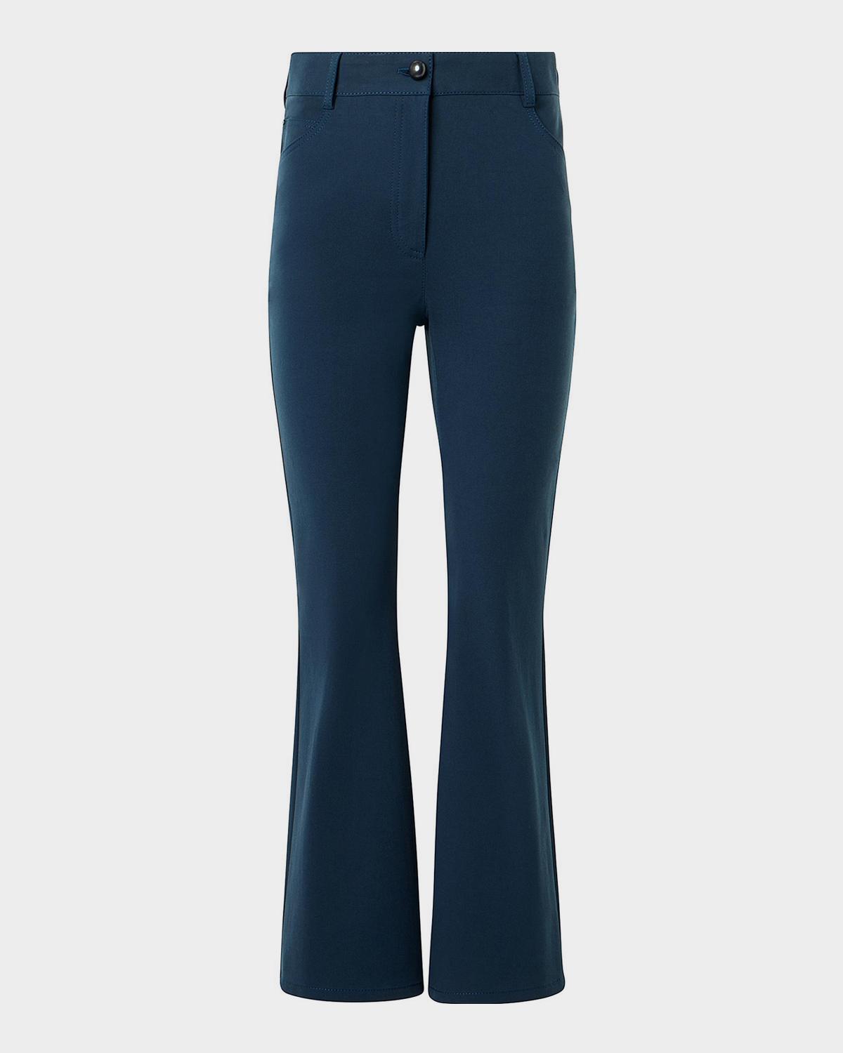 Akris punto Cali Stretch Cotton Kick Flare Pants