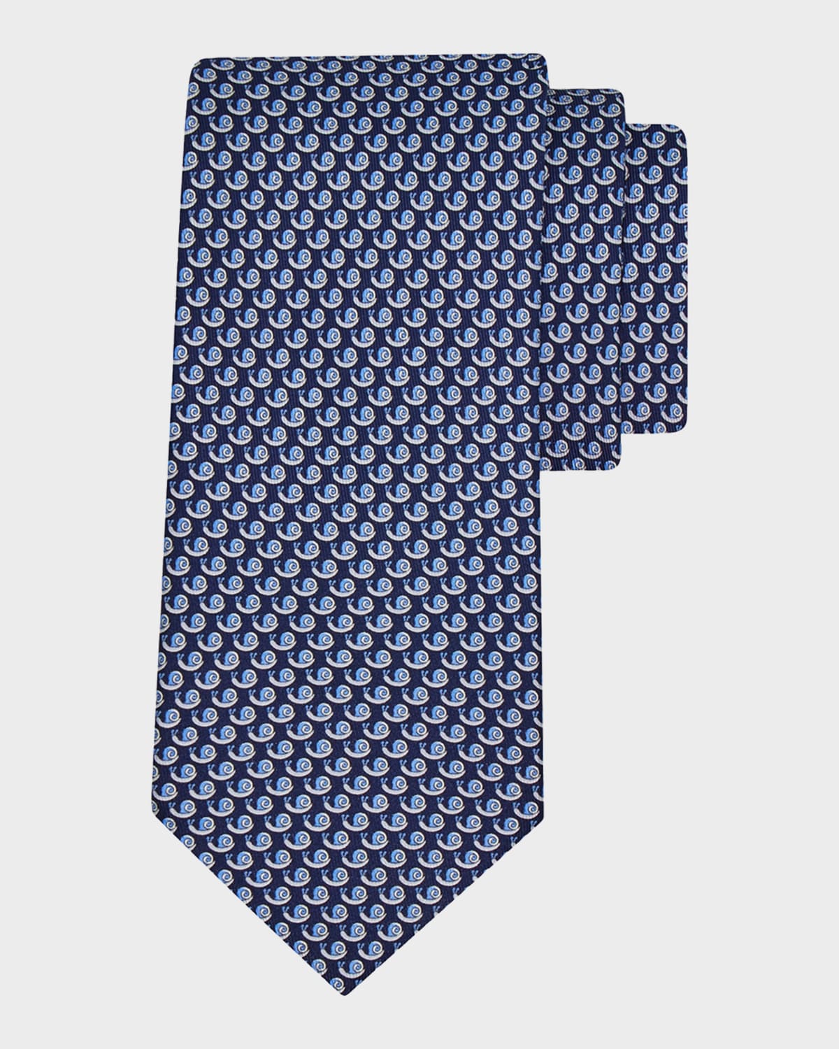 Ferragamo Men 's Mini-Snail Silk Tie