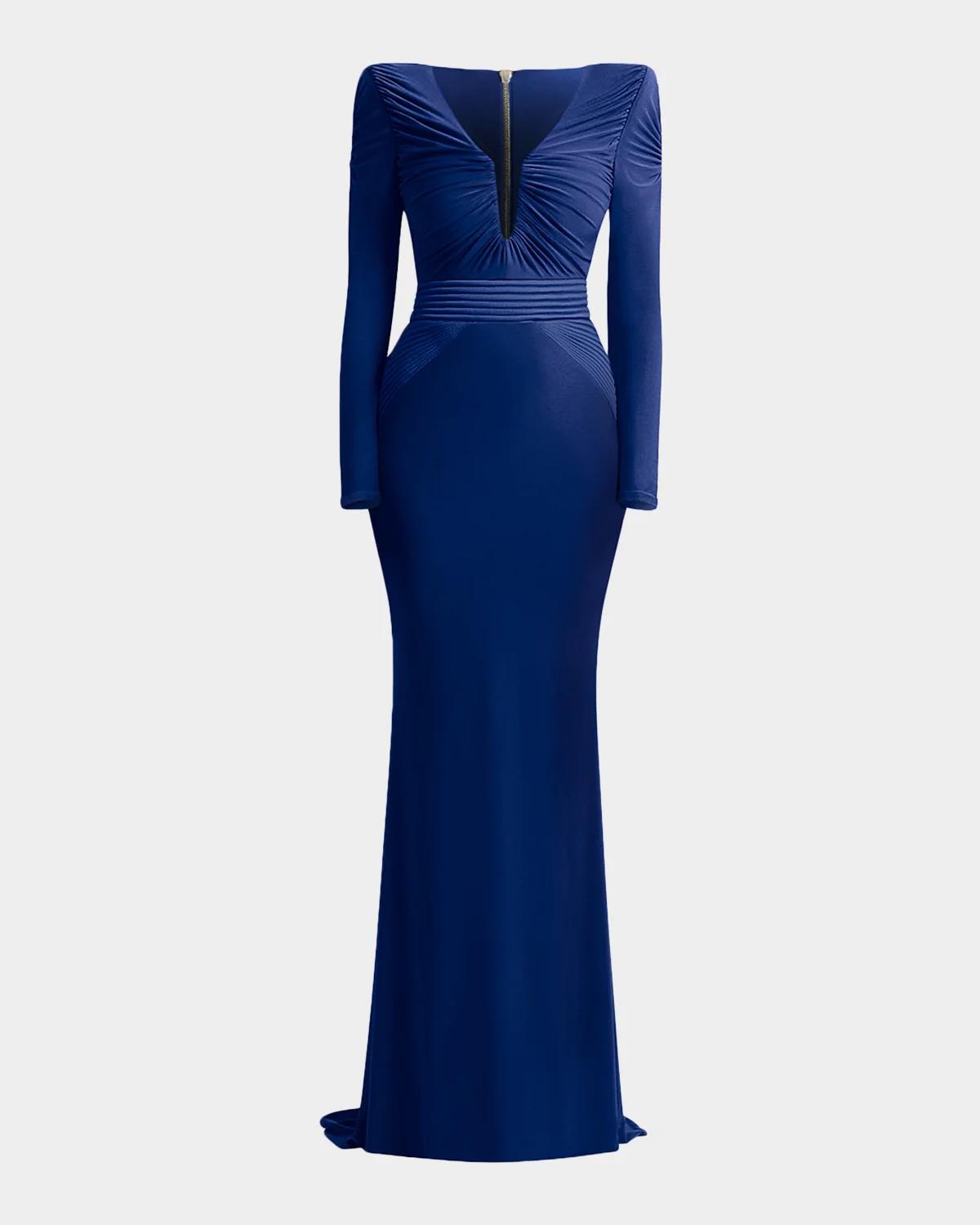 ZHIVAGO The Bloom Gathered Jersey Gown