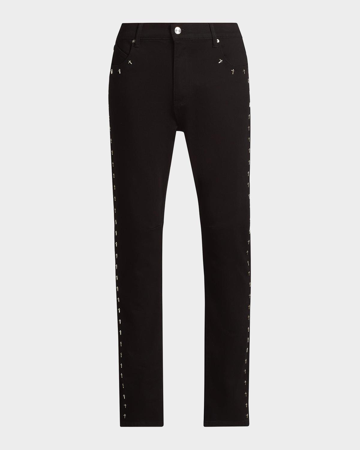 RTA Bryant Cross Stretch High-Rise Slim-Fit Jeans