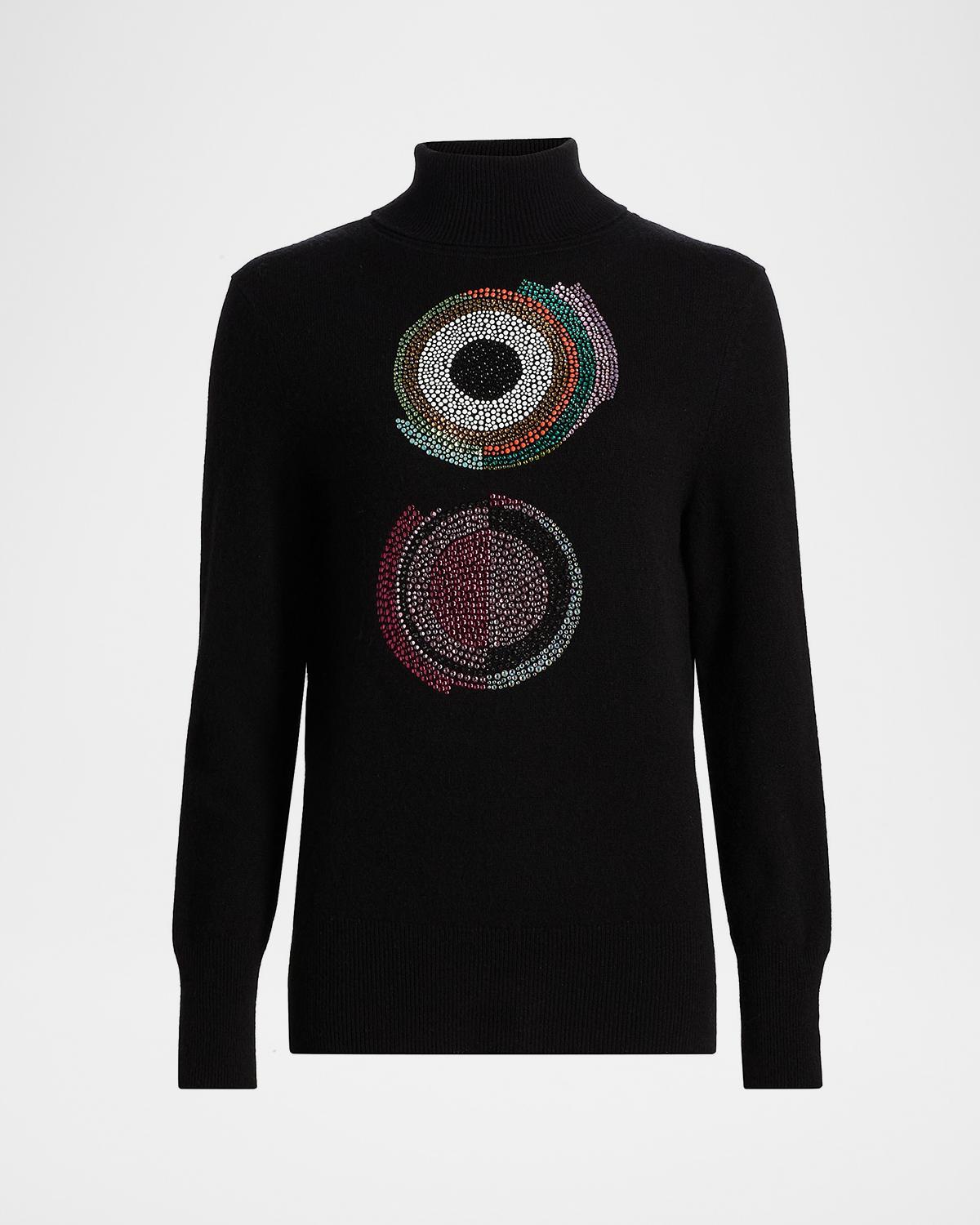 Libertine Sonia Crystal Cashmere Turtleneck Sweater
