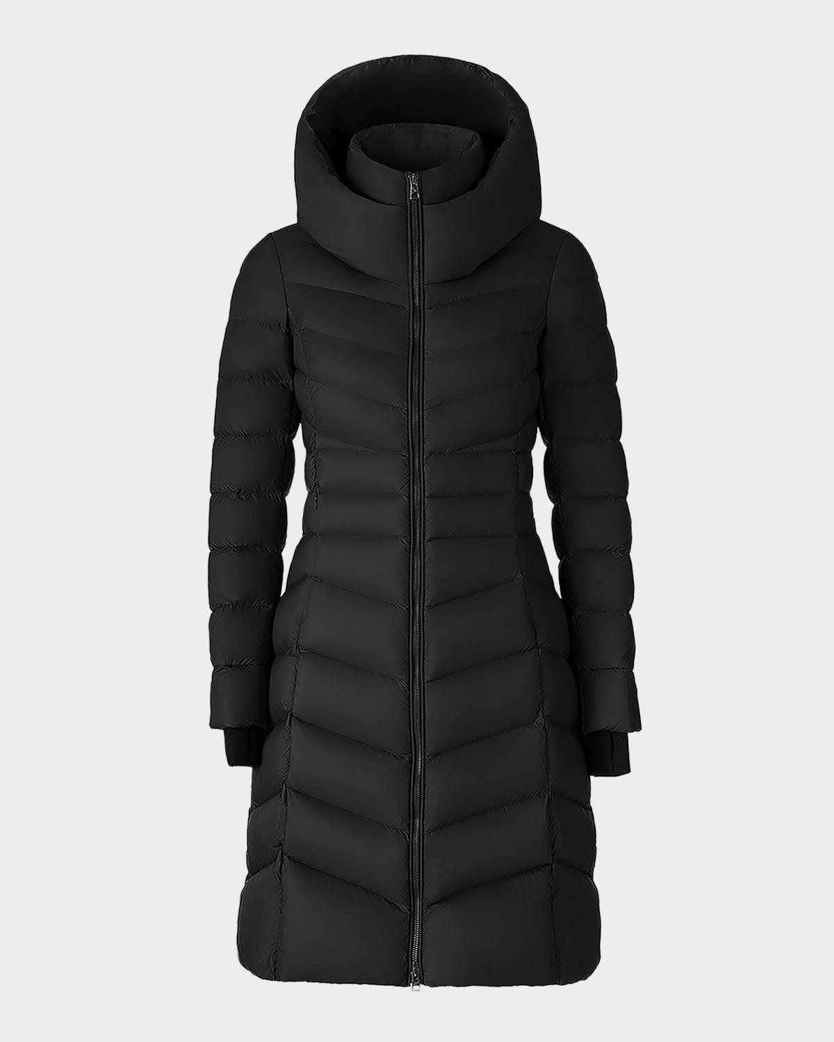 Soia & Kyo Lita-U Down Fit-&-Flare Hooded Coat