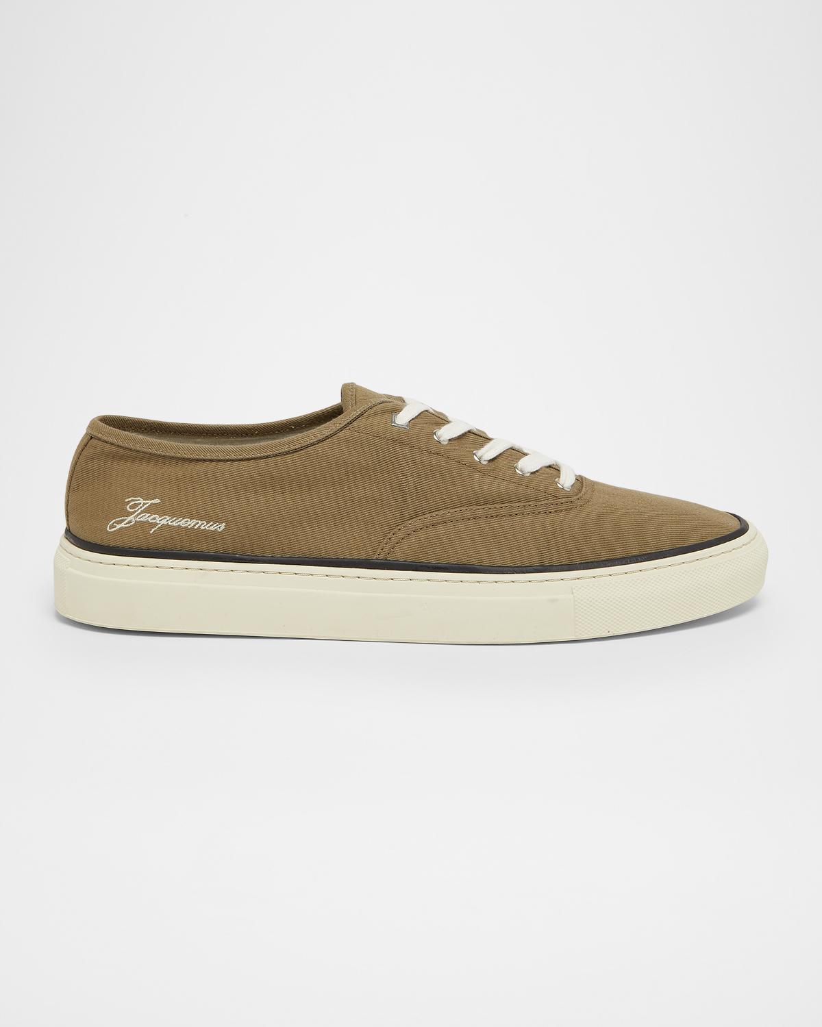 Jacquemus Men's Les Fefe Canvas Low-Top Sneakers
