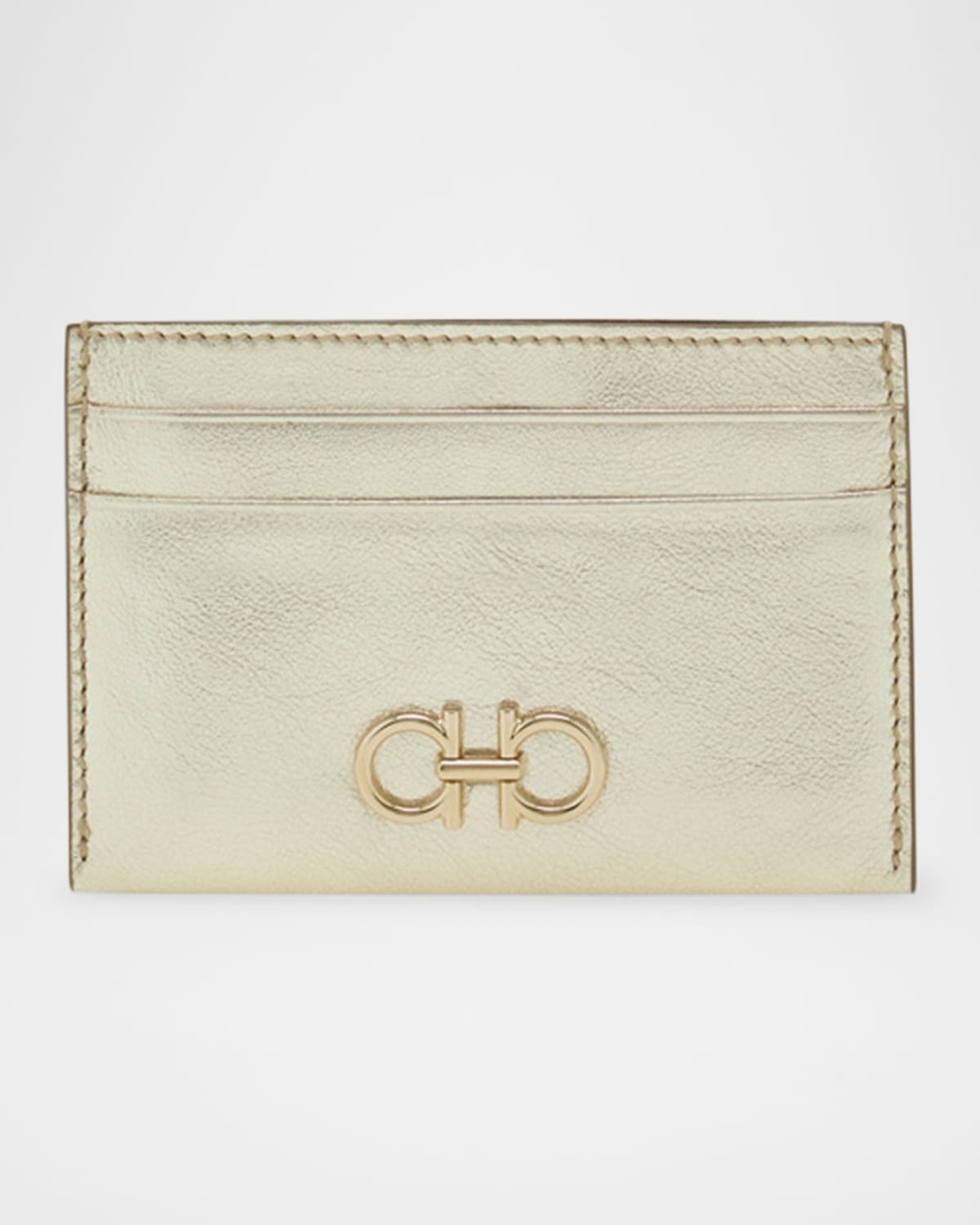 Ferragamo Gancini Leather Card Holder