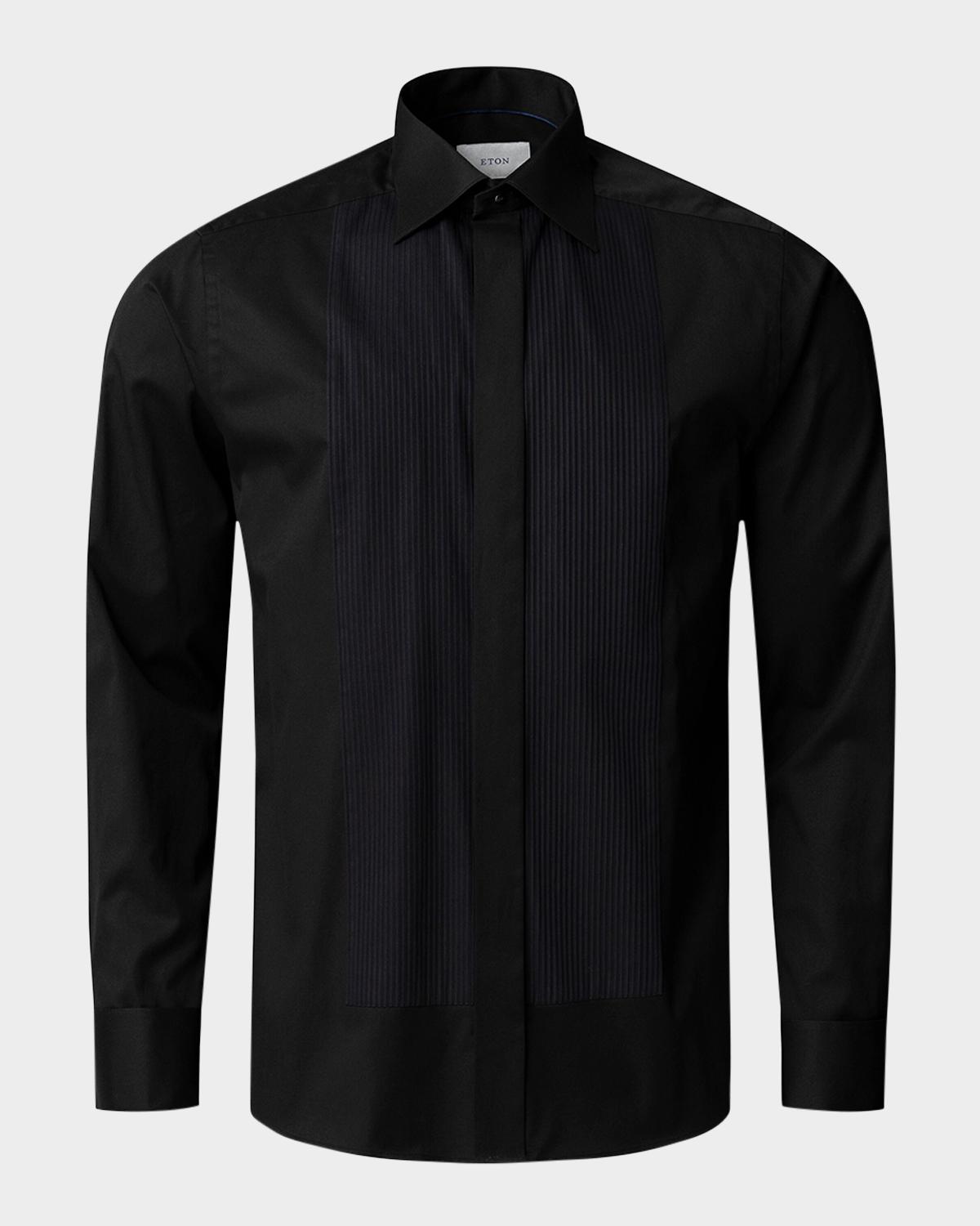 Eton Men's Contemporary-Fit Plisse BIb Dress Shirt