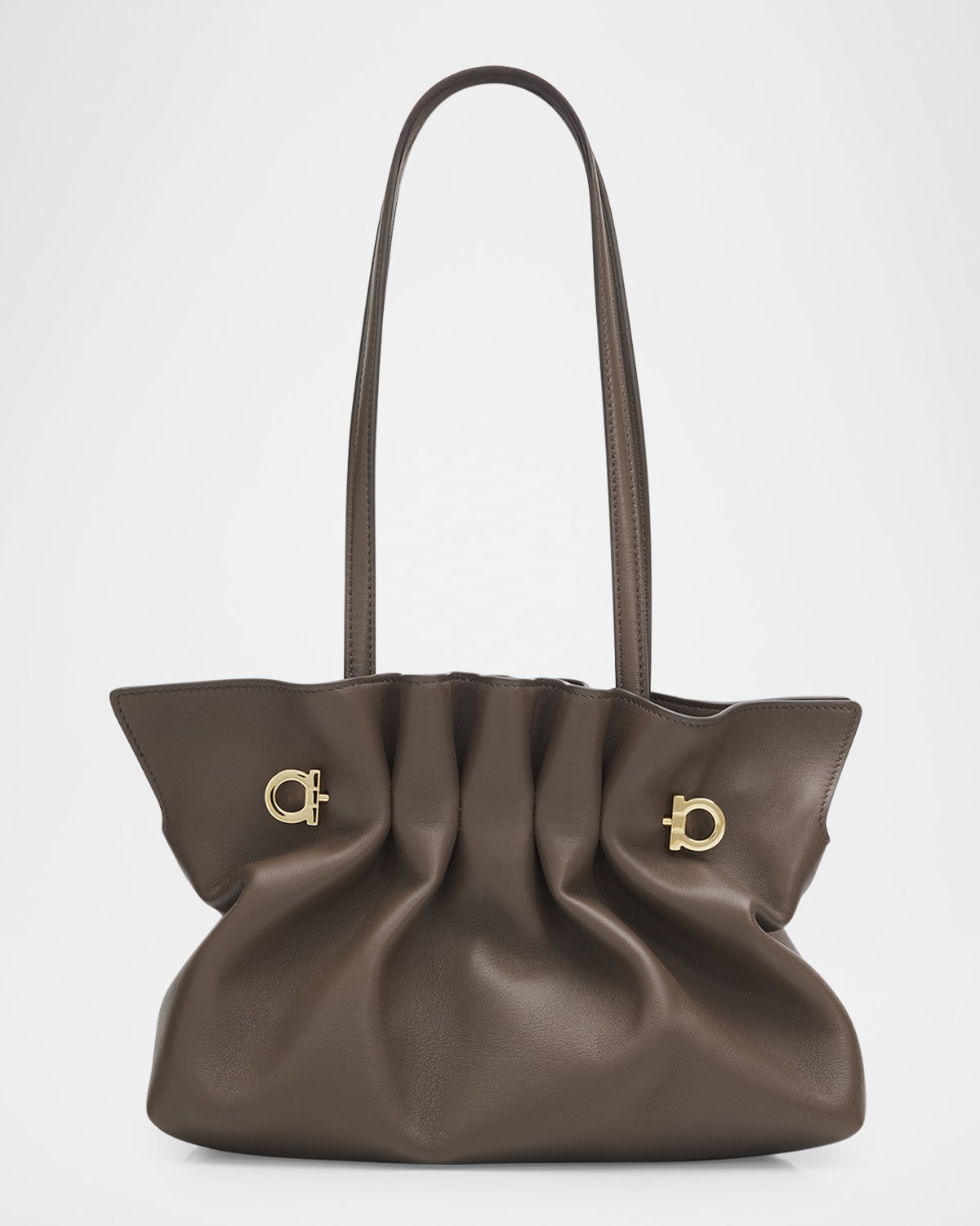 Ferragamo Small Piercing Nappa Leather Shoulder Bag