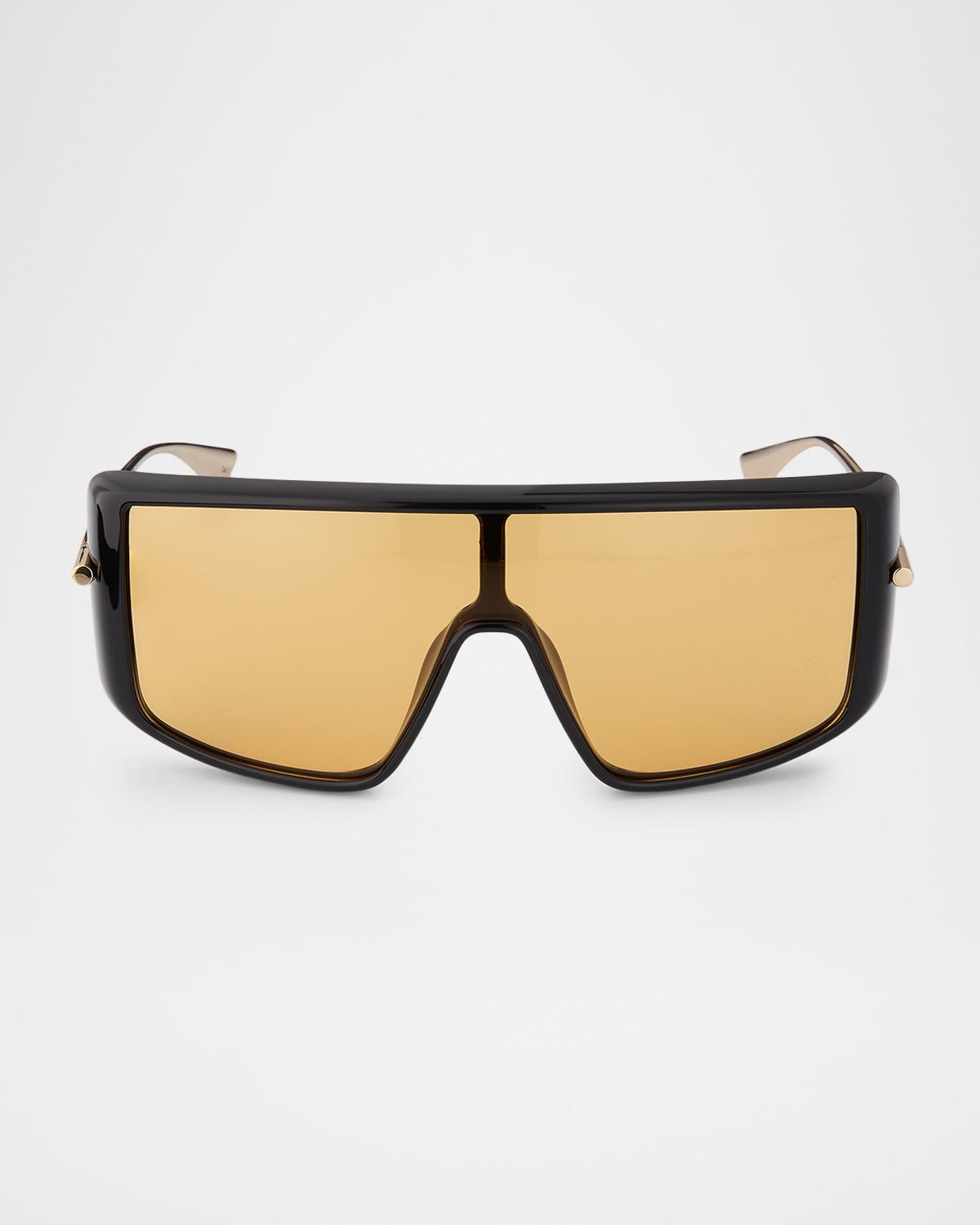 McQueen T-Bar 99mm Acetate & Metal Visor Sunglasses