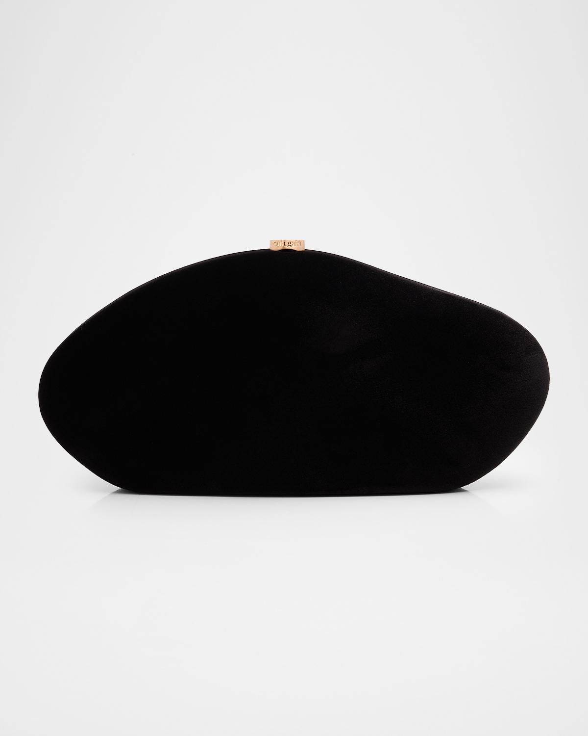 Caldera Velvety Sculptural Clutch Bag
