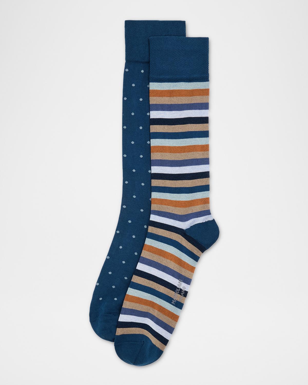 Marcoliani Men's 2-Pack Pima Cotton Crew Socks
