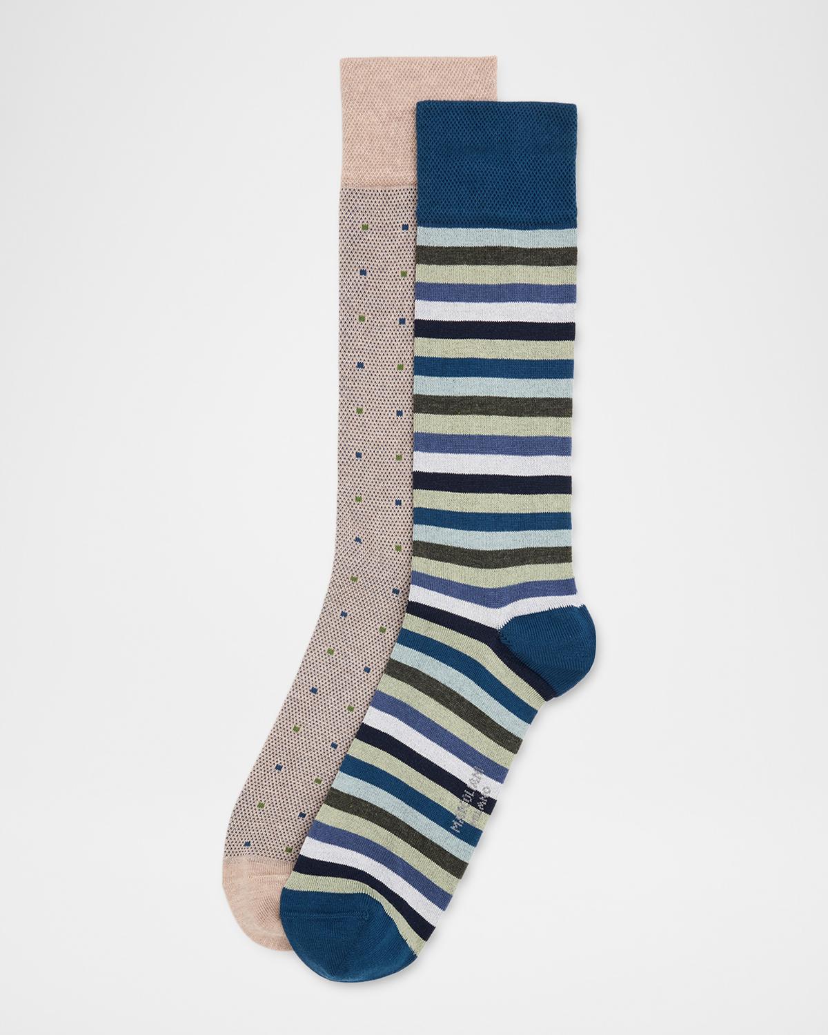 Marcoliani Men's 2-Pack Pima Cotton Crew Socks