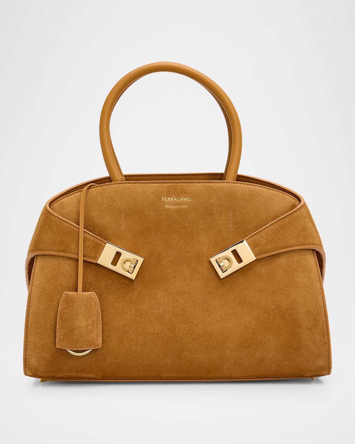 Hug Medium Suede Handbag