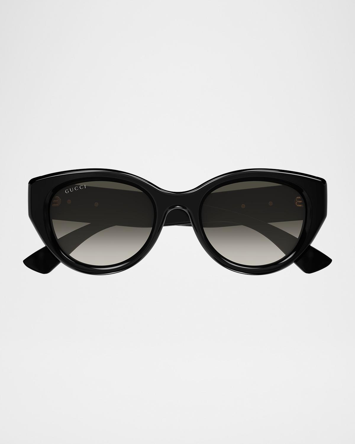 Double G 52mm Acetate Round Sunglasses