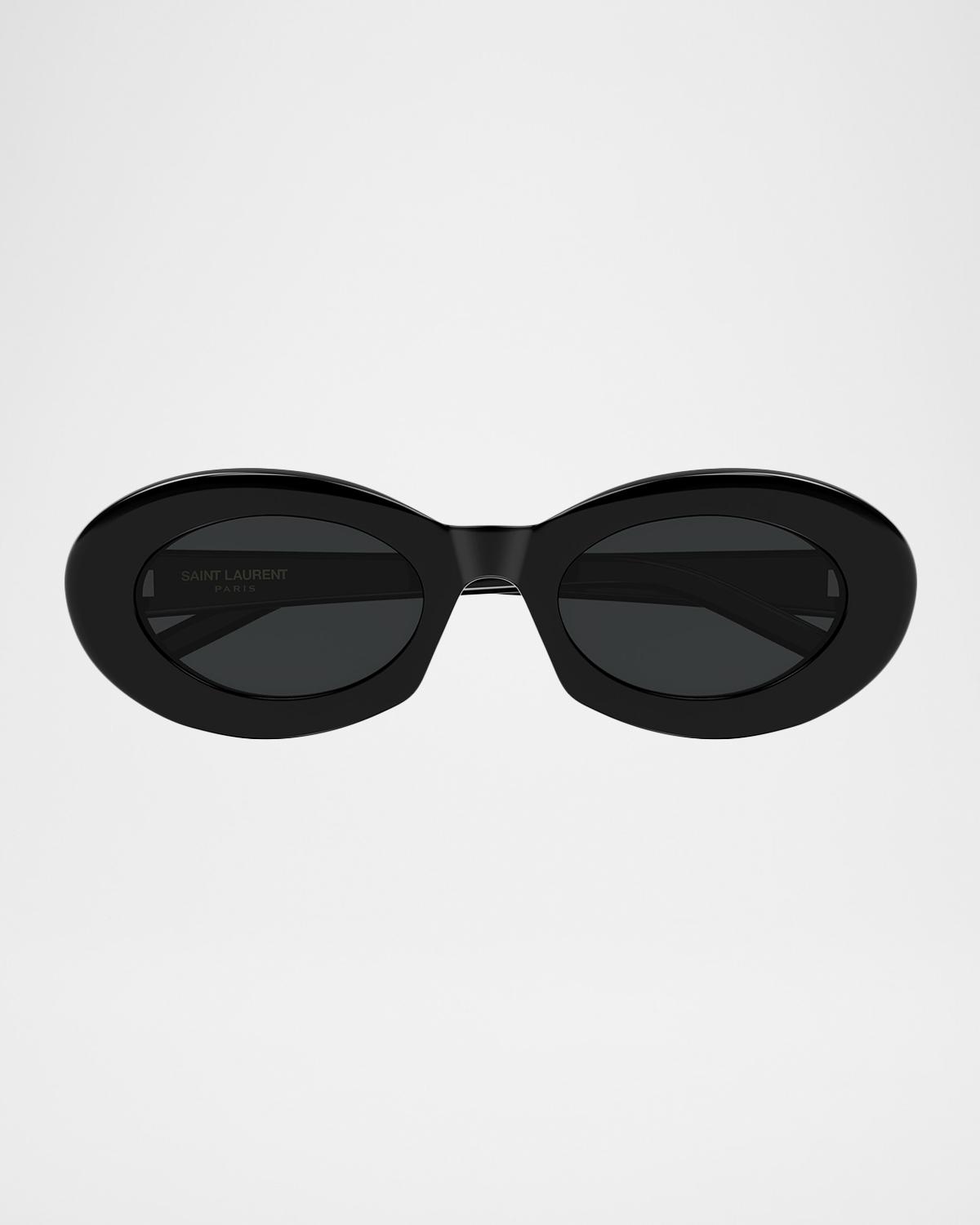 52mm Acetate Oval Sunglasses