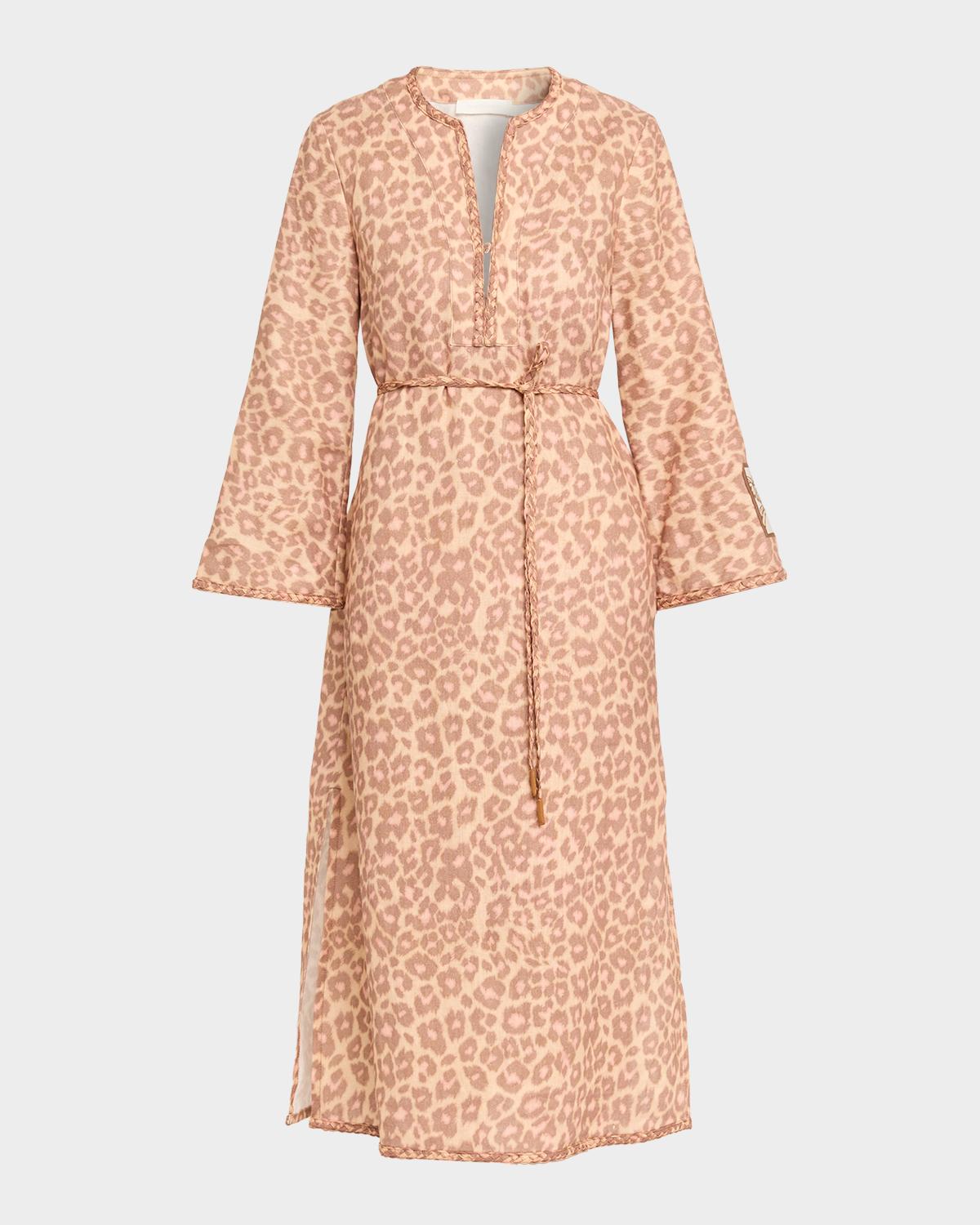 Zimmermann Awaken Braid-Trim Midi Dress