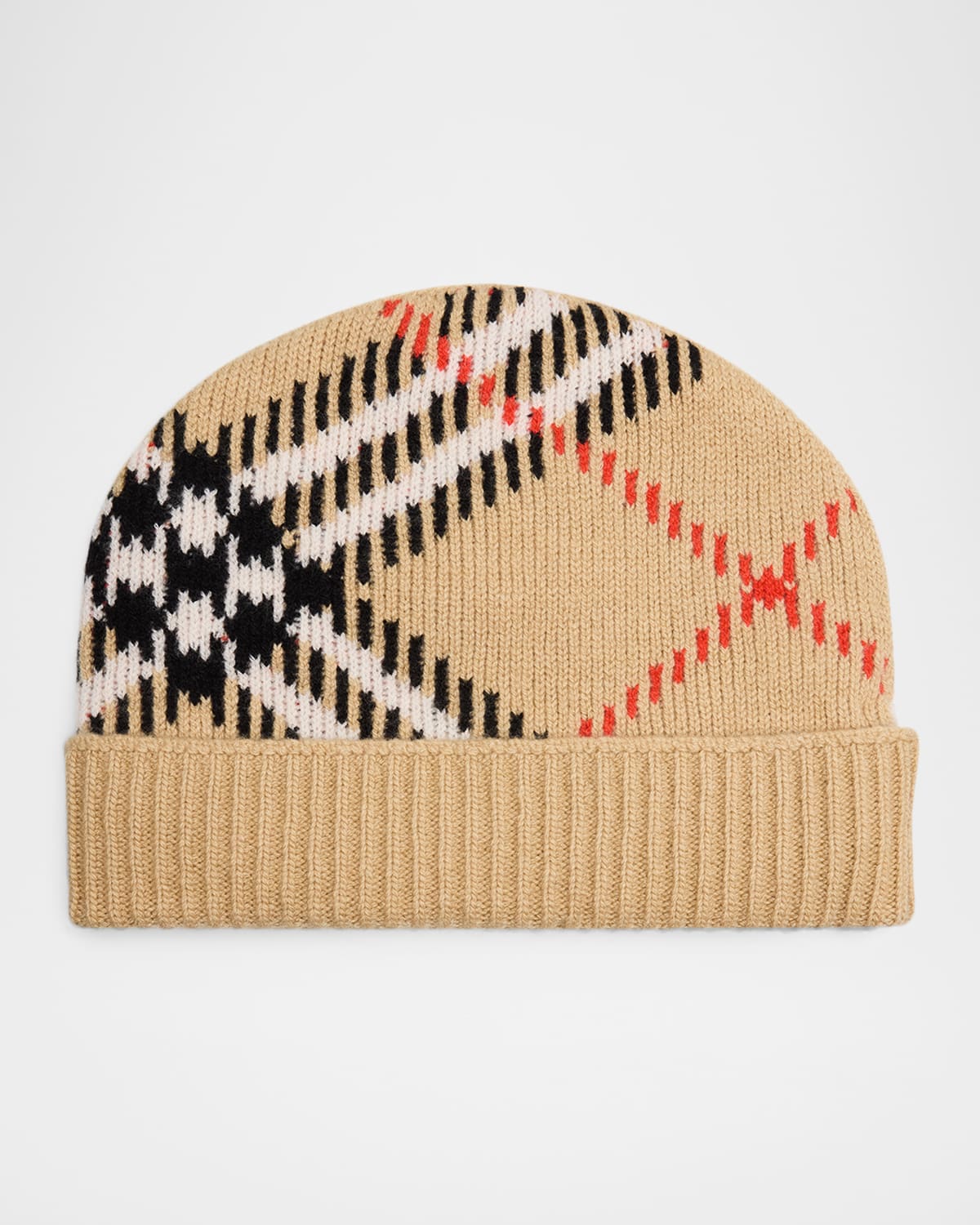 Burberry Check Cashmere-Blend Knit Beanie | Thumbnail 4 Burberry Check Cashmere-Blend Knit Beanie | Thumbnail 4