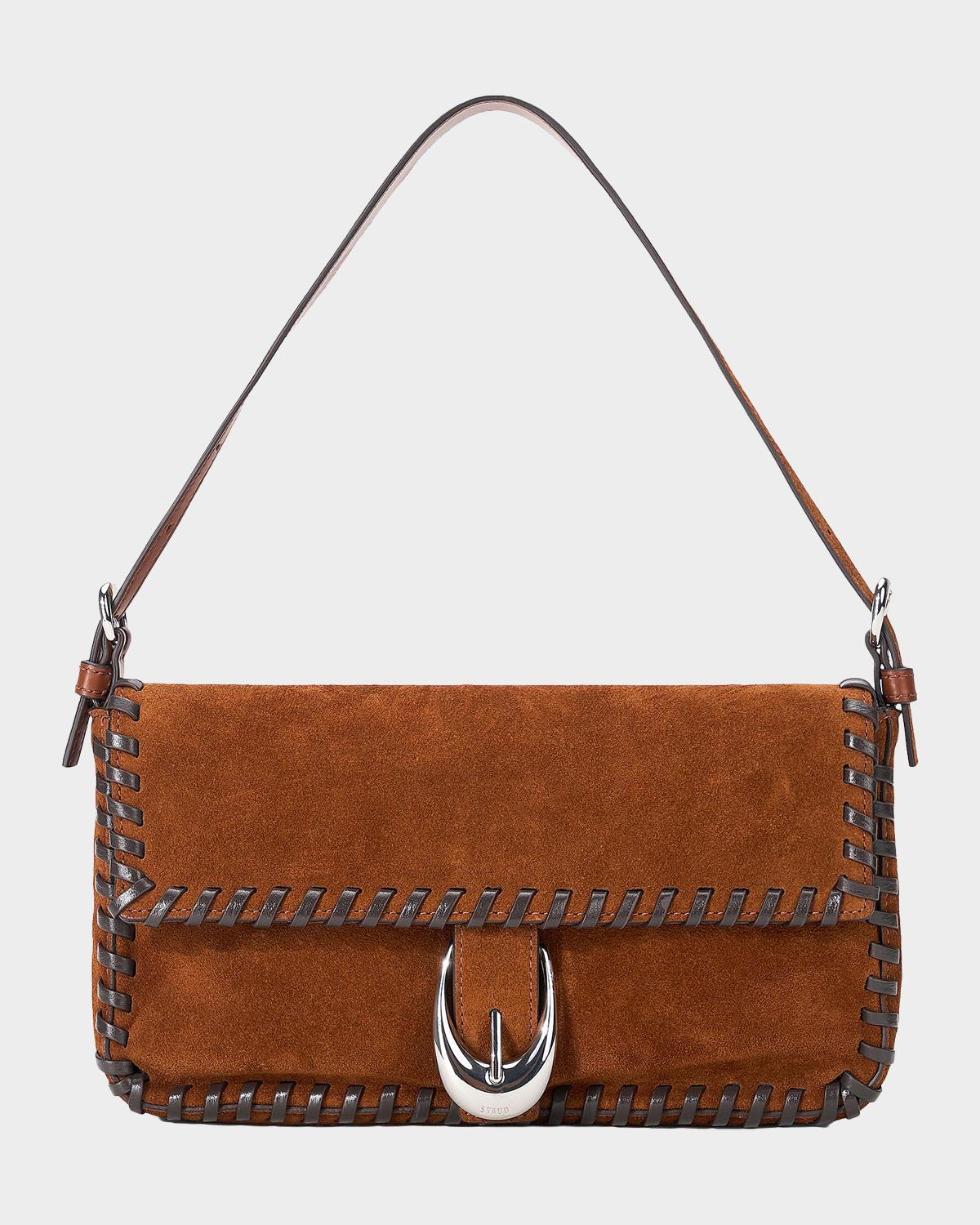 Harlow Whipstitch Suede Shoulder Bag