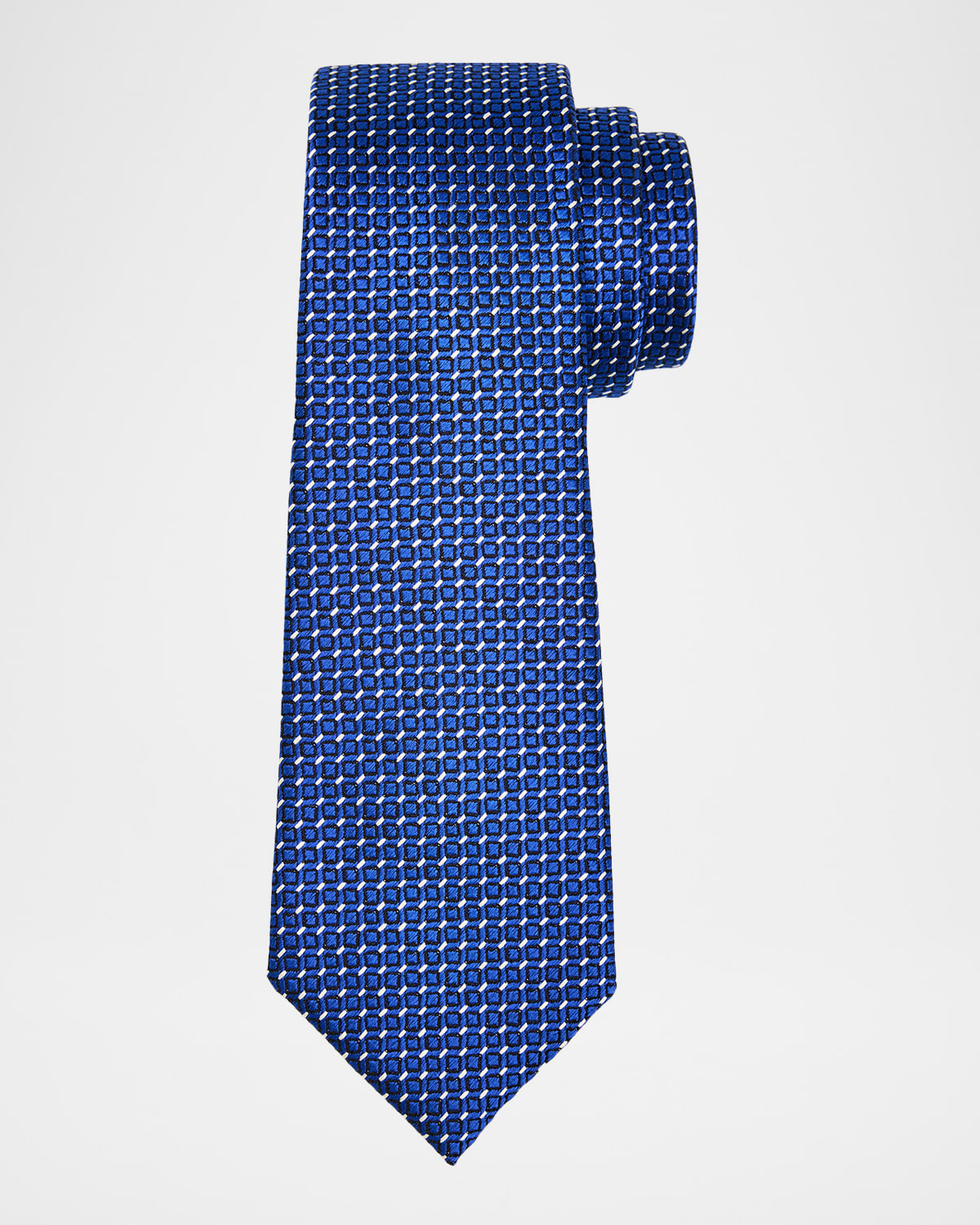 TOM FORD Men 's Micro Dash Mulberry Silk Tie | Thumbnail 4