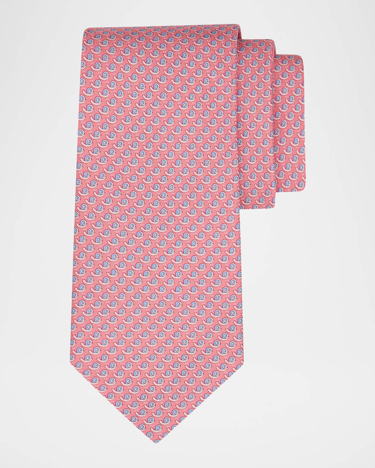 Ferragamo Men 's Mini-Snail Silk Tie