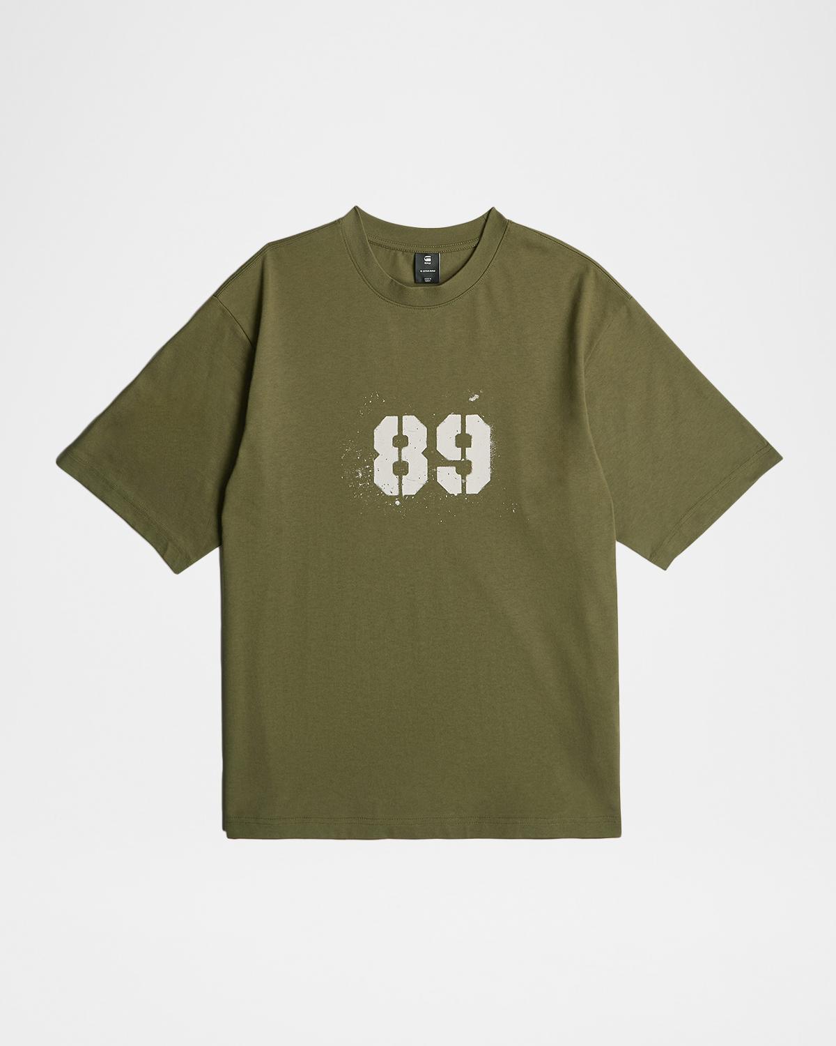 G-STAR RAW Men's Sprayed 89 Back Organic Cotton T-Shirt