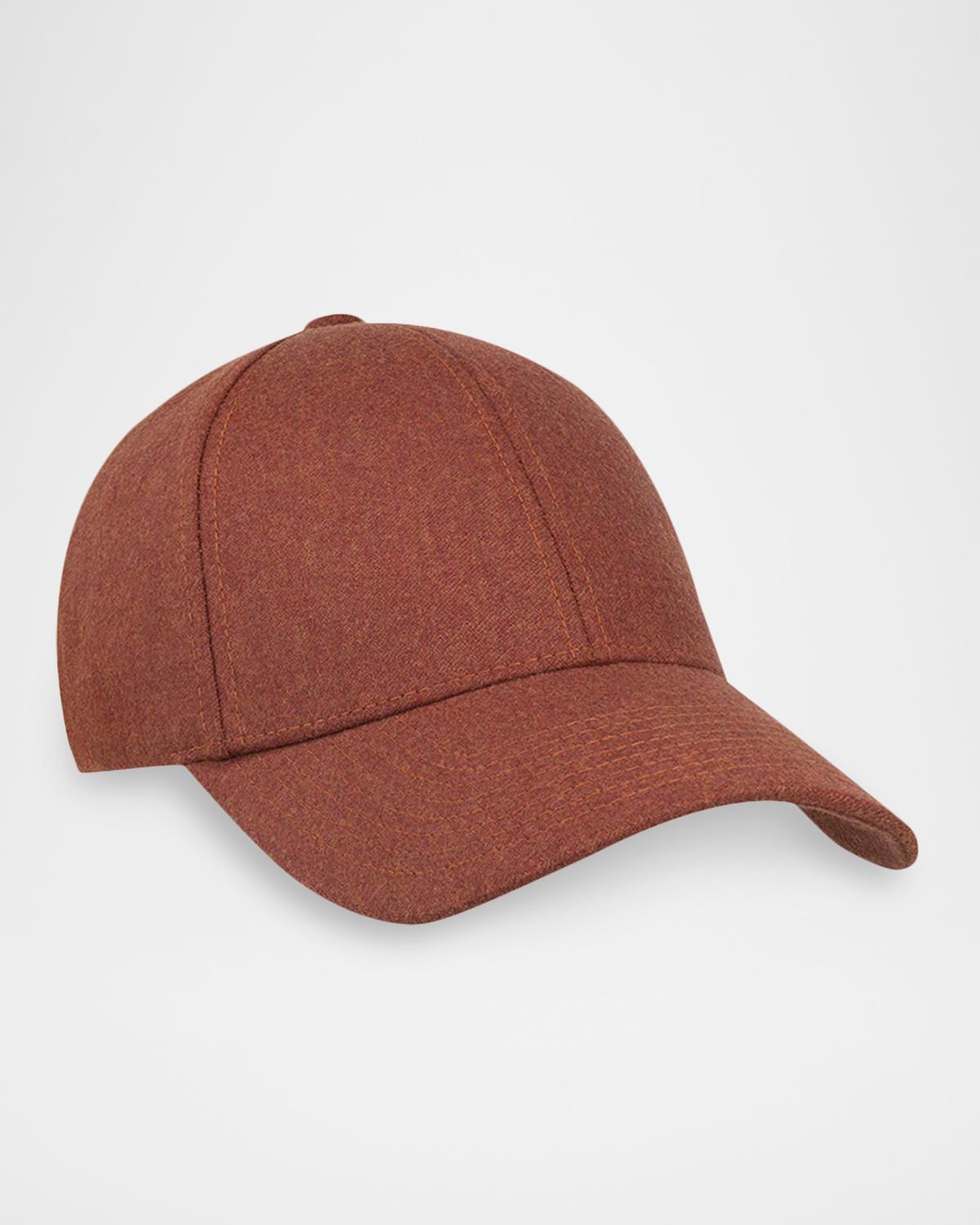 Varsity Headwear Men & Apos;s Virgin Wool Mid Profile 6-panel Baseball Cap In Coppo Oran