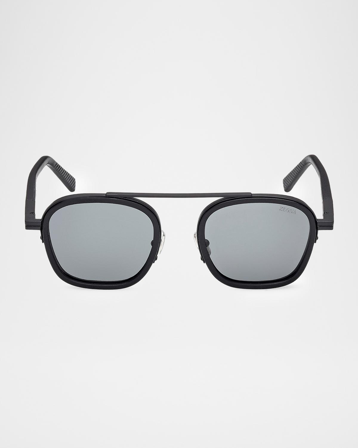 ZEGNA 51mm Metal Navigator Sunglasses