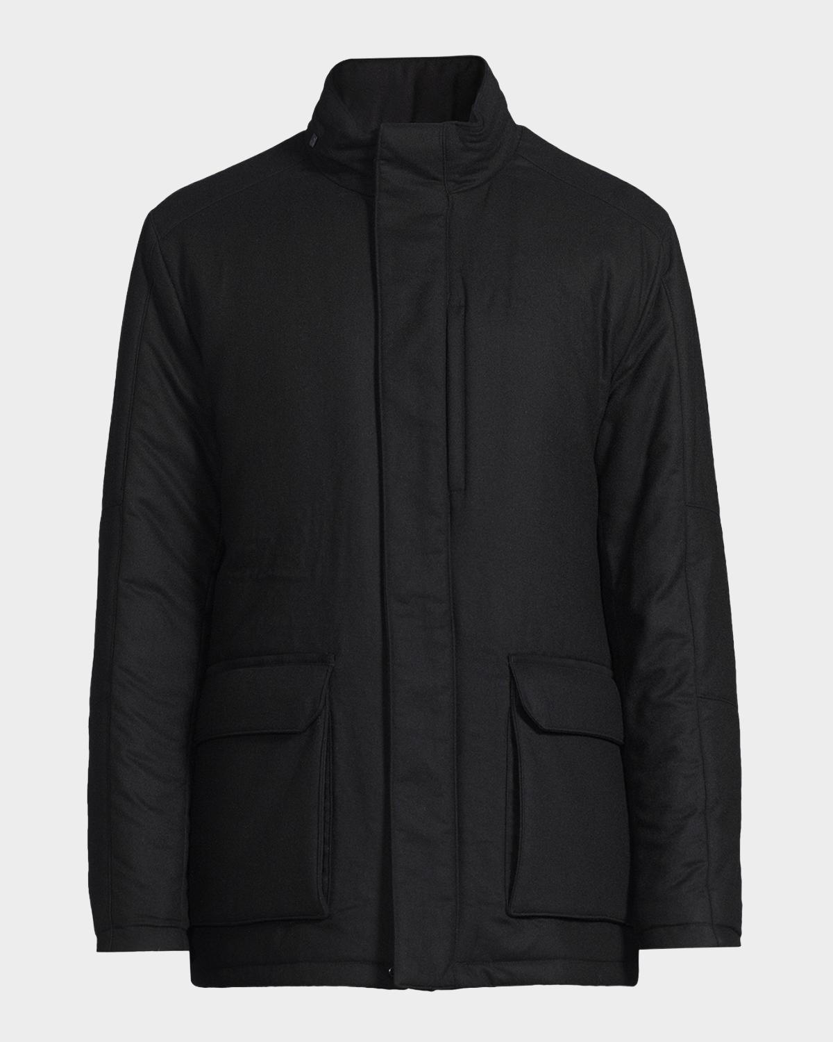 Corneliani Men's Technical Cashmere Field Jacket with Hood