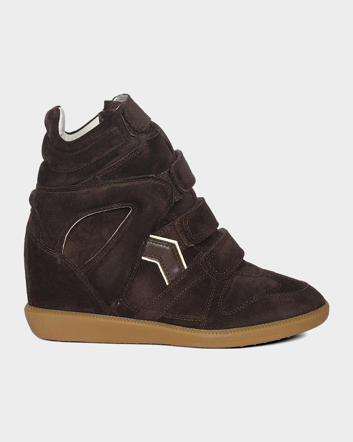 Isabel Marant Bekett Suede High-Top Platform Sneakers