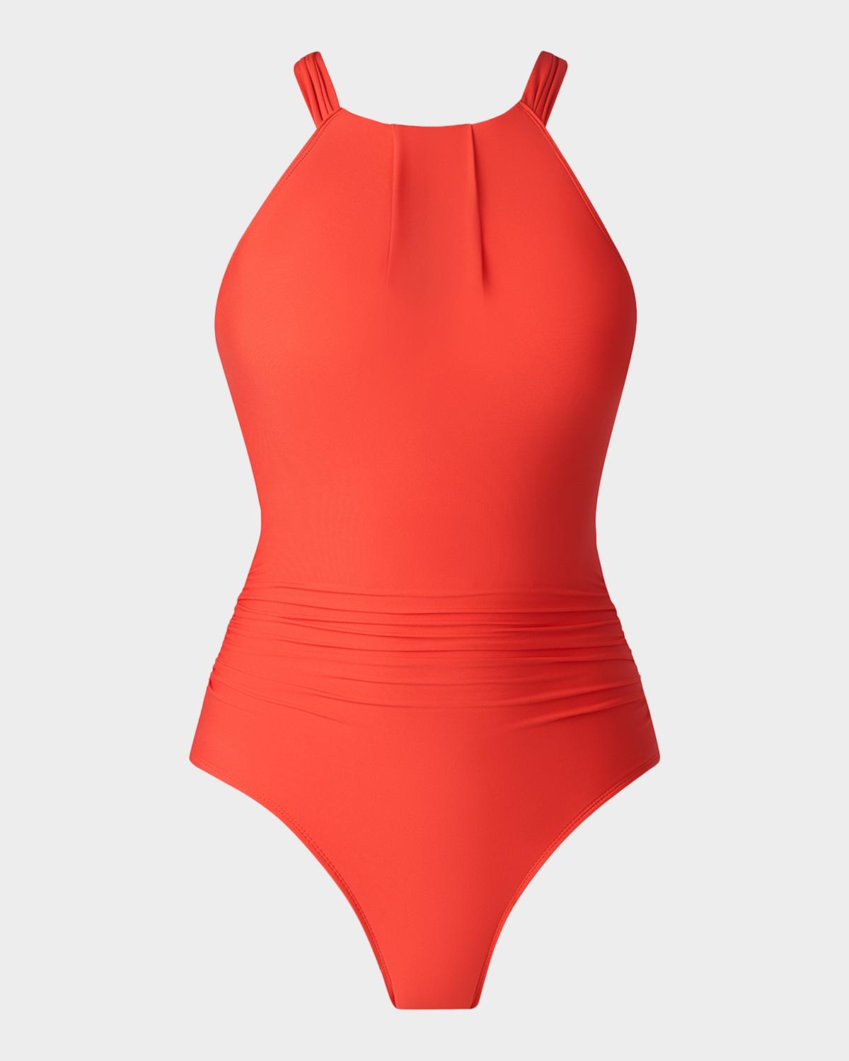 Magicsuit Solids Amelia Halterneck One-Piece Swimsuit