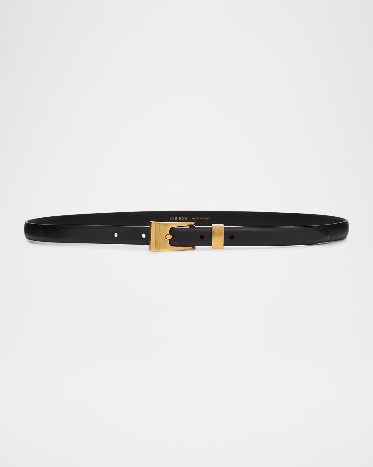 The Row Downtown Leather Skinny Belt