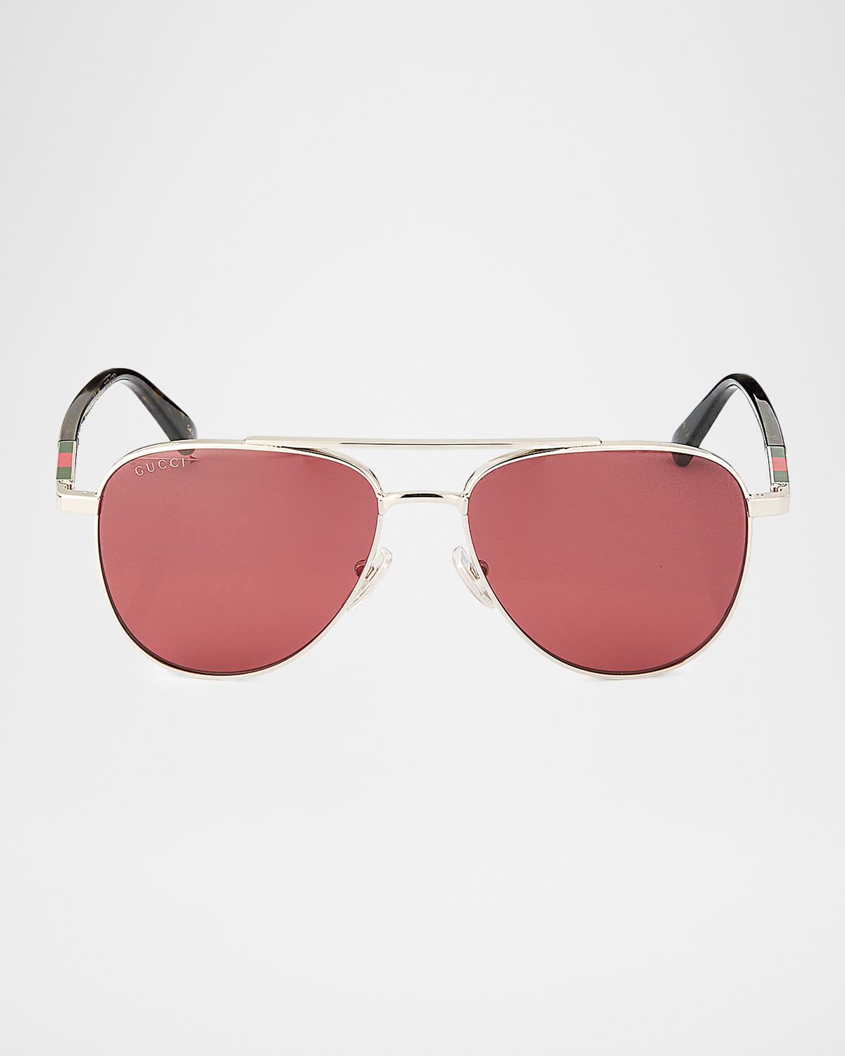 Men & apos;s Metal & Acetate Aviator Sunglasses