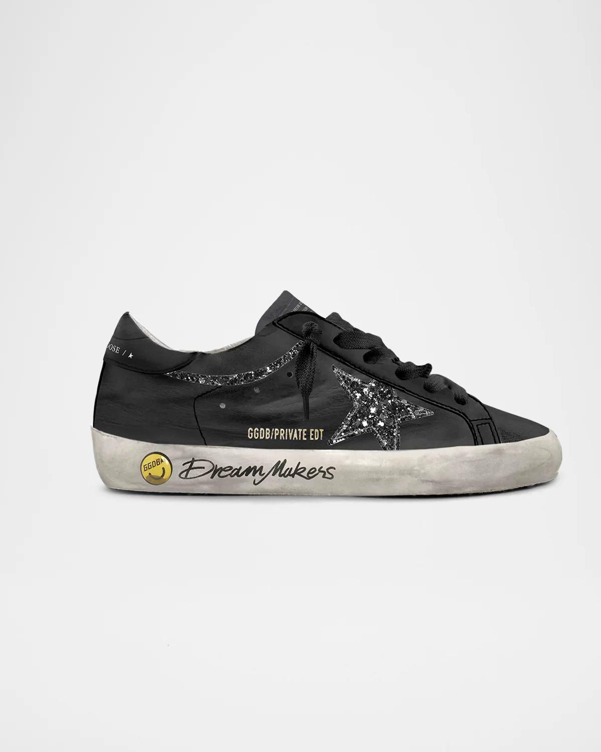 Girl & apos;s Super Star Nappa Leather Low-Top Sneakers, Toddler