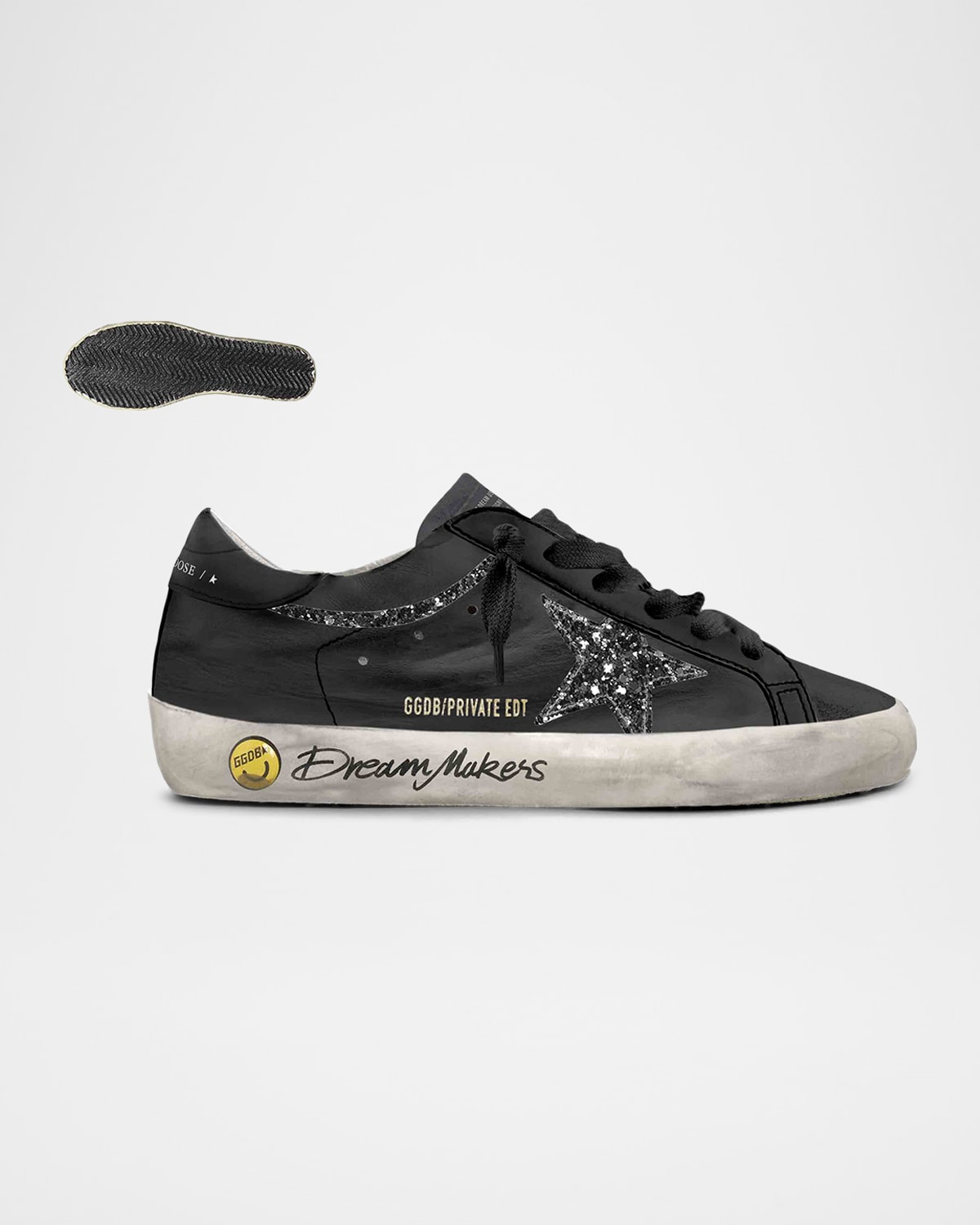 Golden Goose Girl 's Super Star Nappa Leather Low-Top Sneakers, Kids | Thumbnail 3
