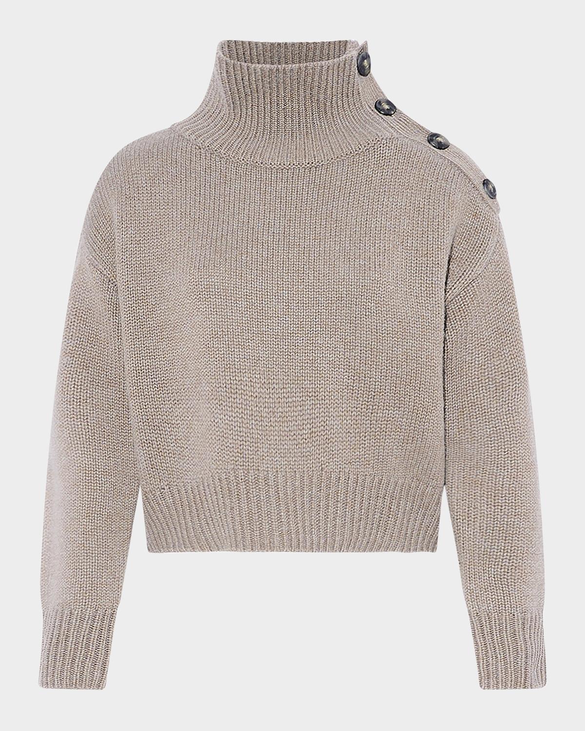 Yves Salomon Buttoned Wool-Cashmere Sweater