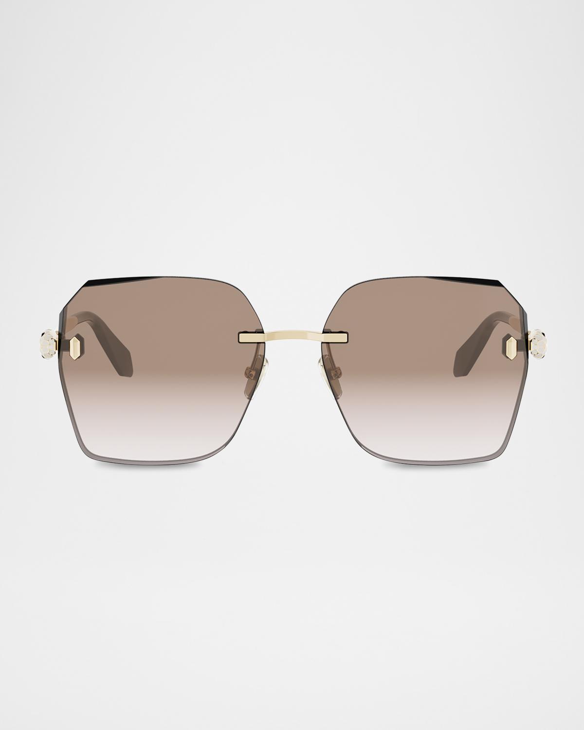 BVLGARI Serpenti Forever 58mm Square Sunglasses