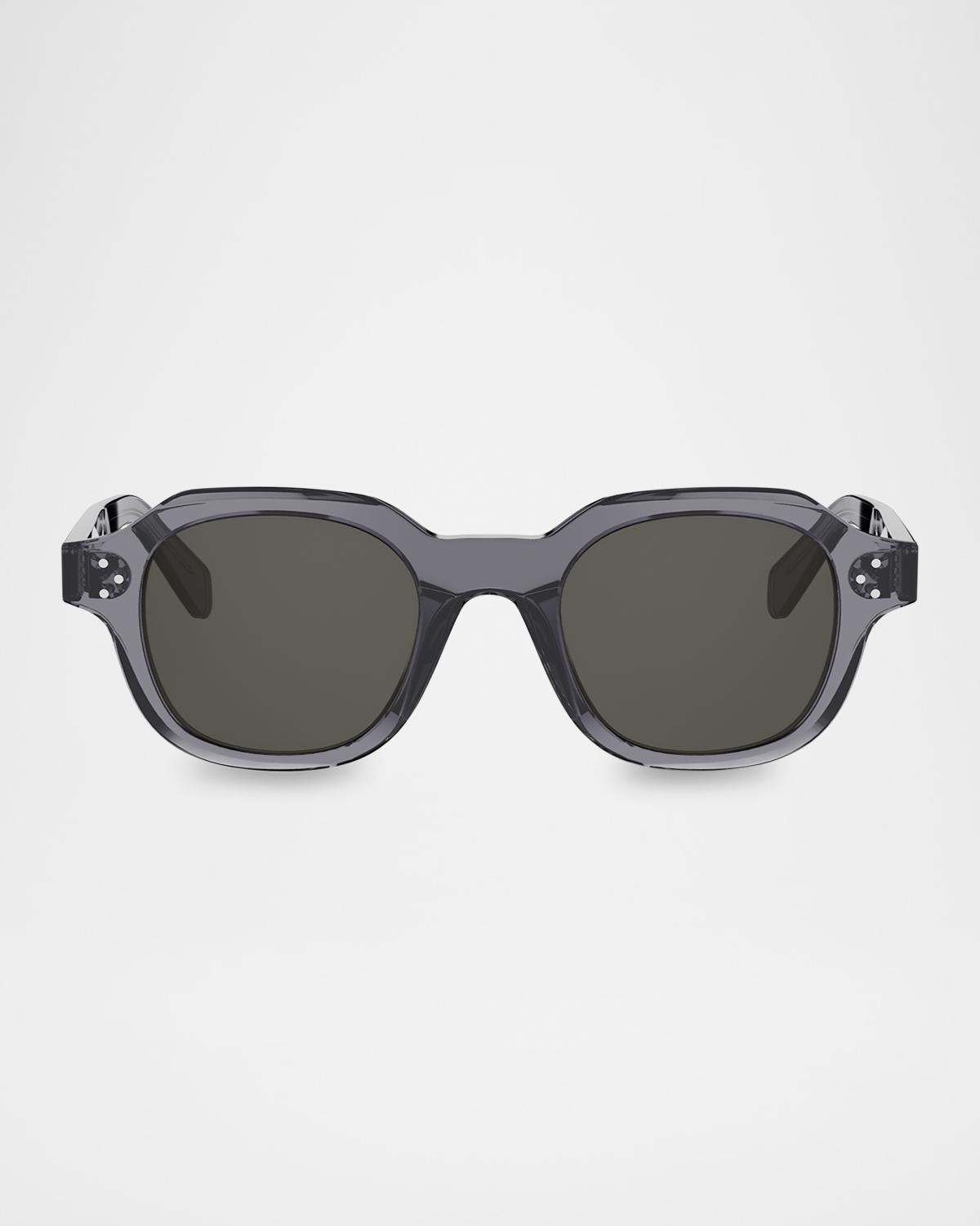 CELINE Men's 3 Dots Acetate Square Sunglasses
