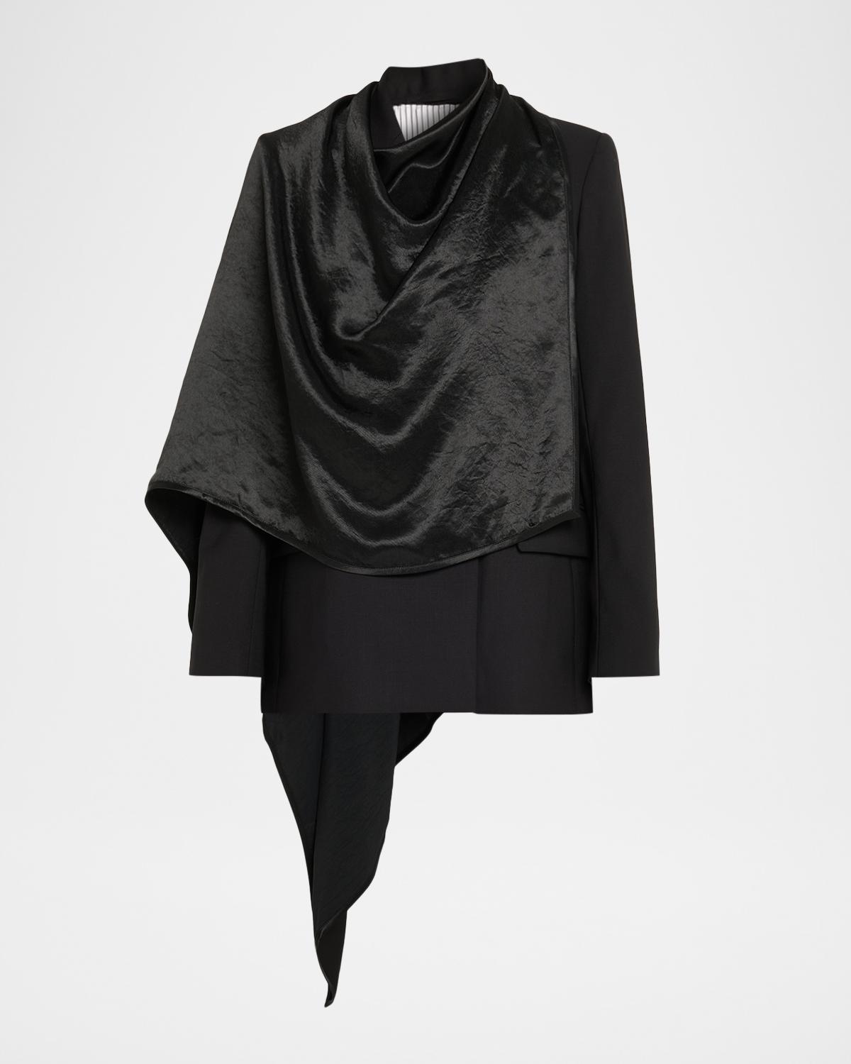 Double-Breasted Cloak Blazer