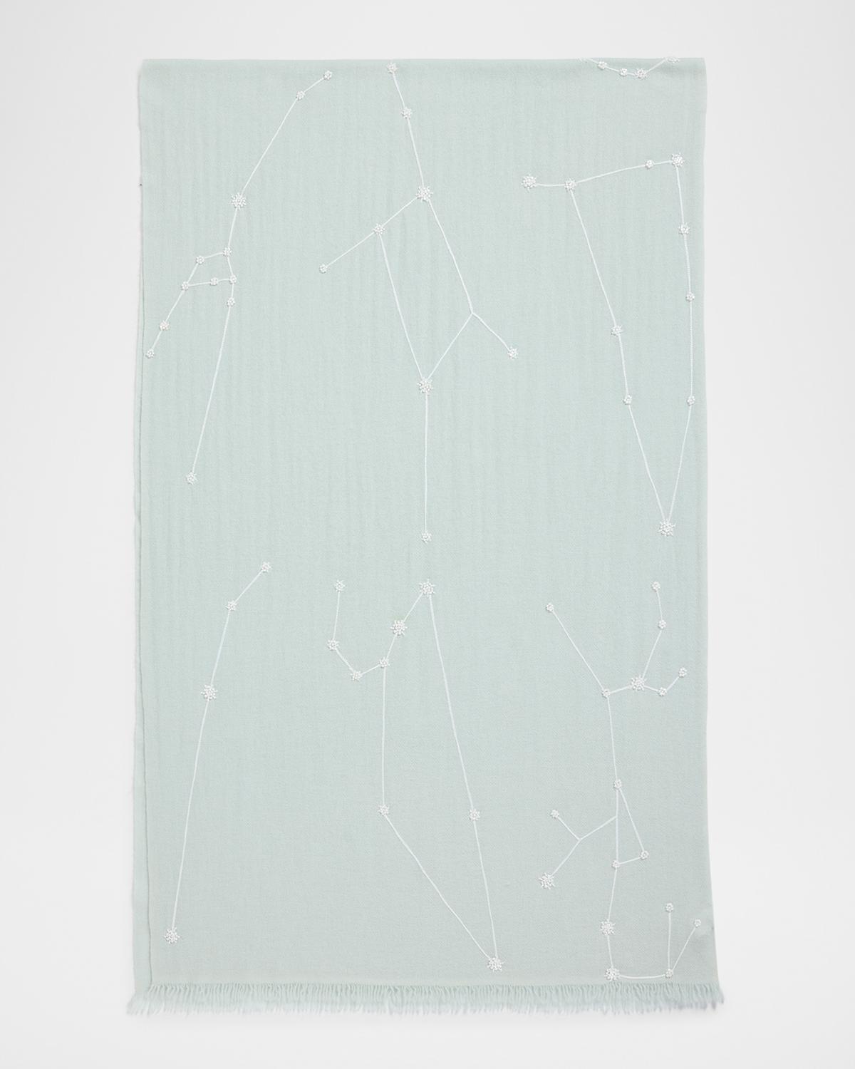 Carolyn Rowan Beaded Constellation Cashmere/Wool Scarf