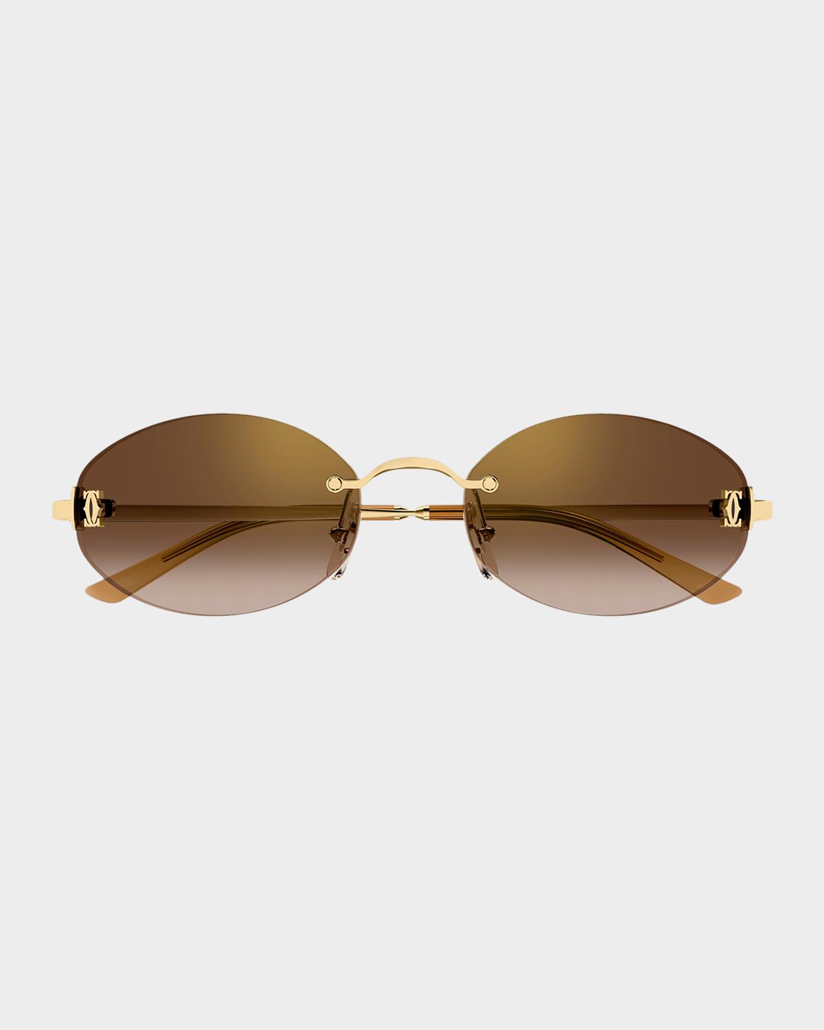 Cartier Signature C de Cartier 55mm Oval Sunglasses