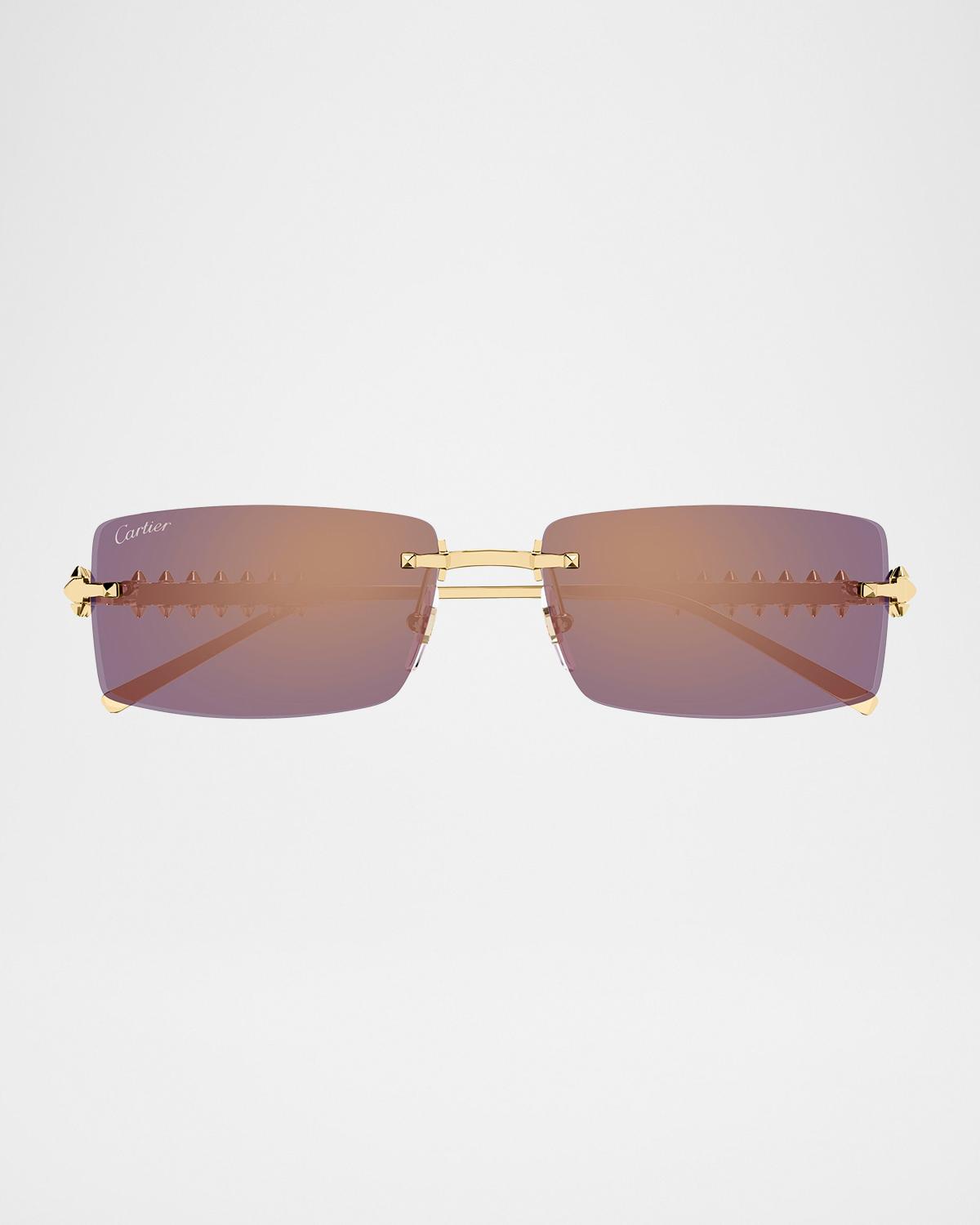 Cartier Clash de Cartier 57mm Rectangular Sunglasses