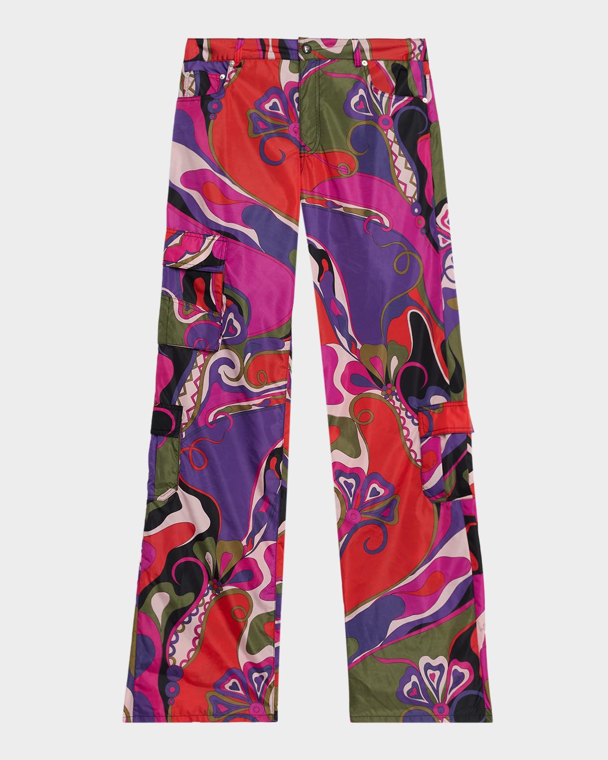 Pucci Orchidee Print Cargo Pants